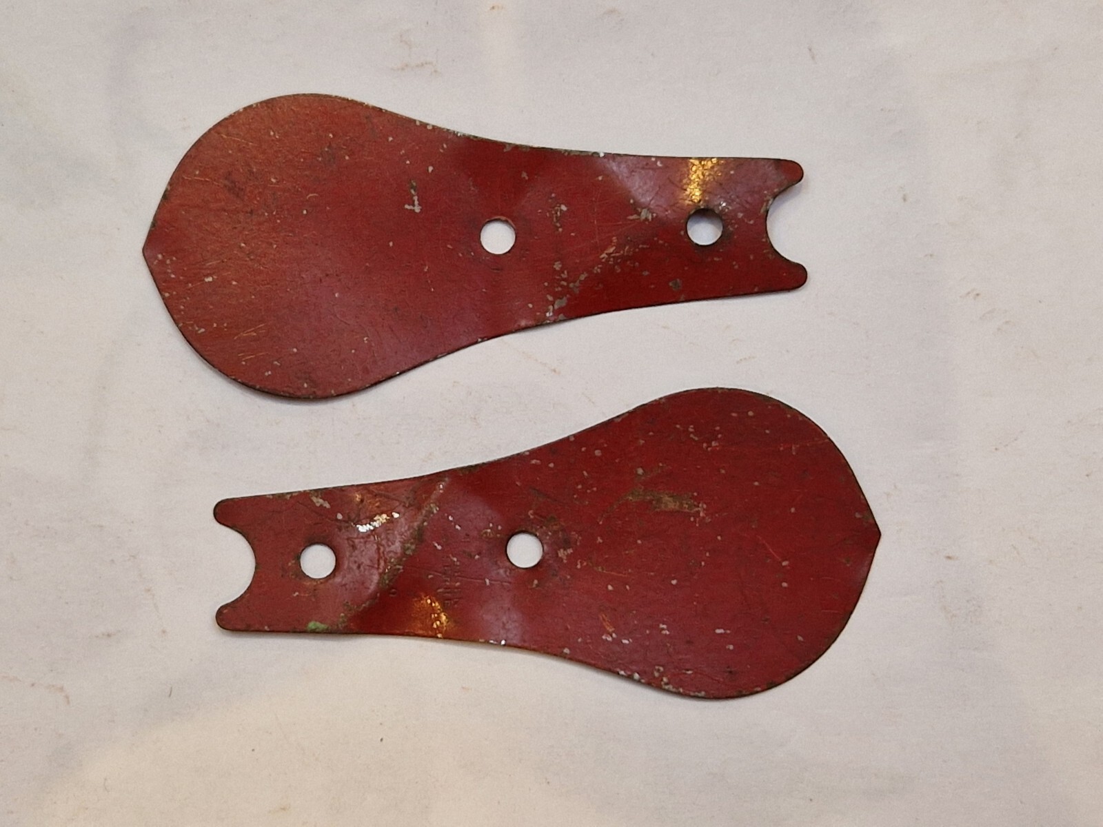 2 X Meccano Propeller Blades Part 41 Red 1927 Stamped Meccano