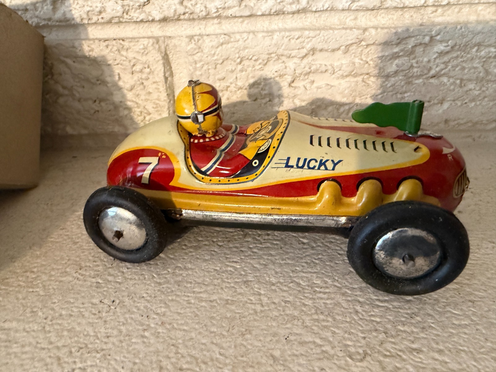 Vintage 1950’s-60’s TN (Japan) Tin Lucky racer w Box