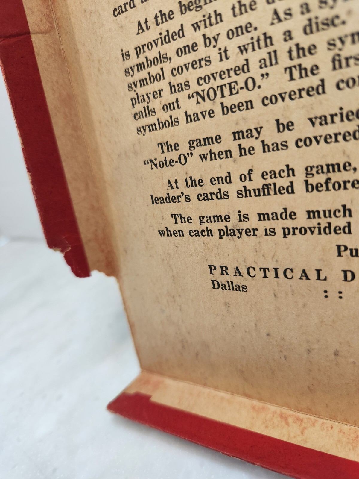 NOTE-O 1927 The Game of Music Symbols Practical Drawing Co. Complete Homeschool