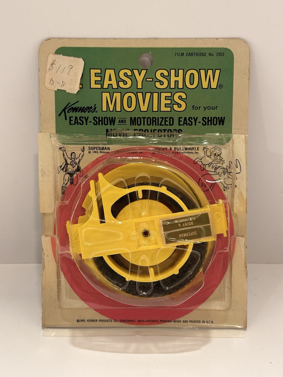 RARE VINTAGE SUPERMAN / Rocky & Bullwinkle KENNER’S EASY SHOW Movies FILM 1969