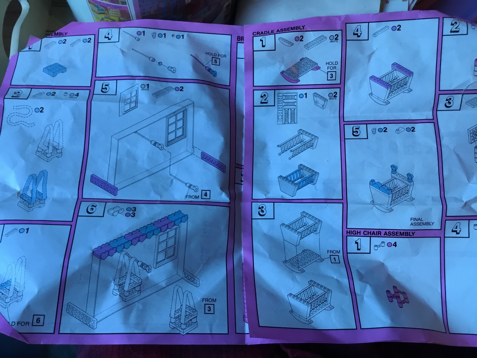 2 VTG TYCO BUILDING SETS FOR GIRLS #1 NURSERY #2 PLAYGROUND 1900 USED w MANUALS