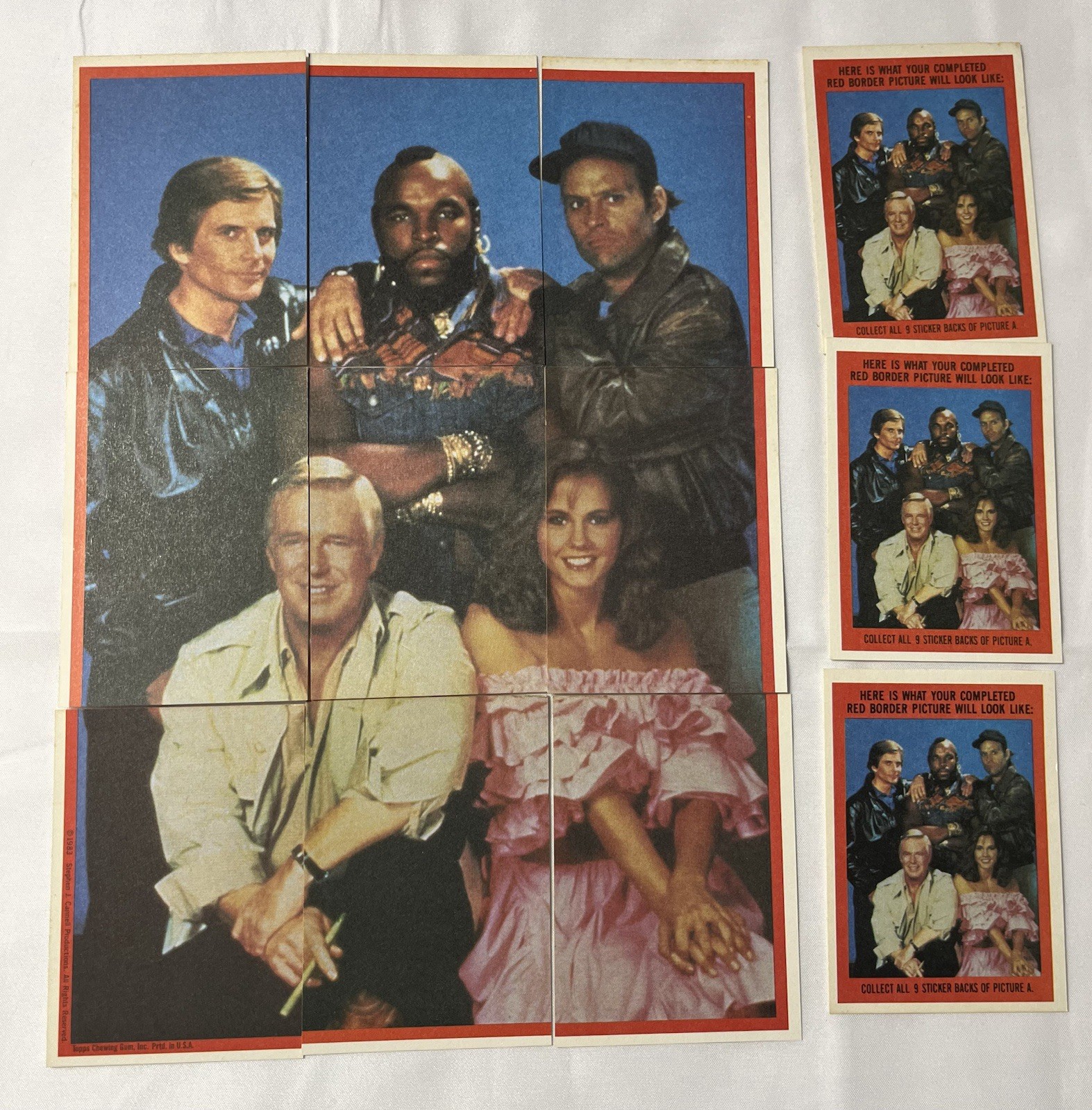 1983 Topps A-TEAM Complete Sticker Set (12 card set) MINT FREE SHIPPING