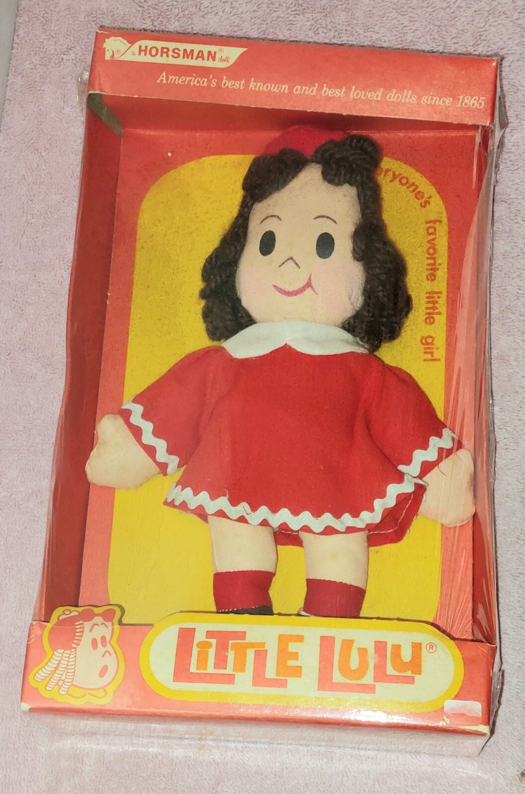 Little Lulu Horsman fabric doll mint in box never played with Pop Culture