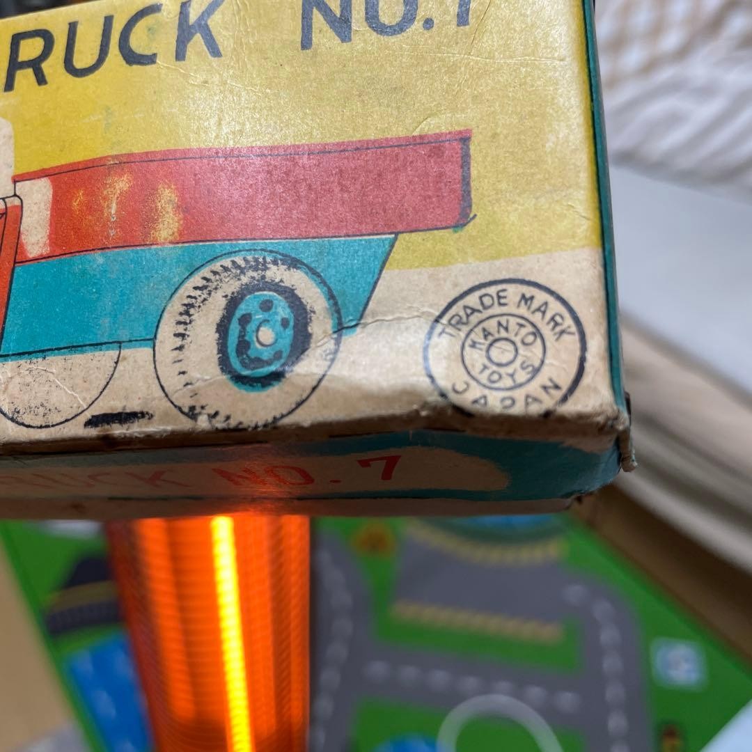 Kanto Toys Tin Toy Car Friction Truck No.7 W/BOX F/S FEDEX