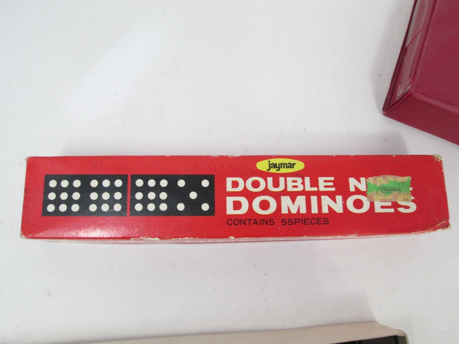 Vintage Double Nine Dominoes 2 Sets Jaymar Cardinal Black Wood n Plastic