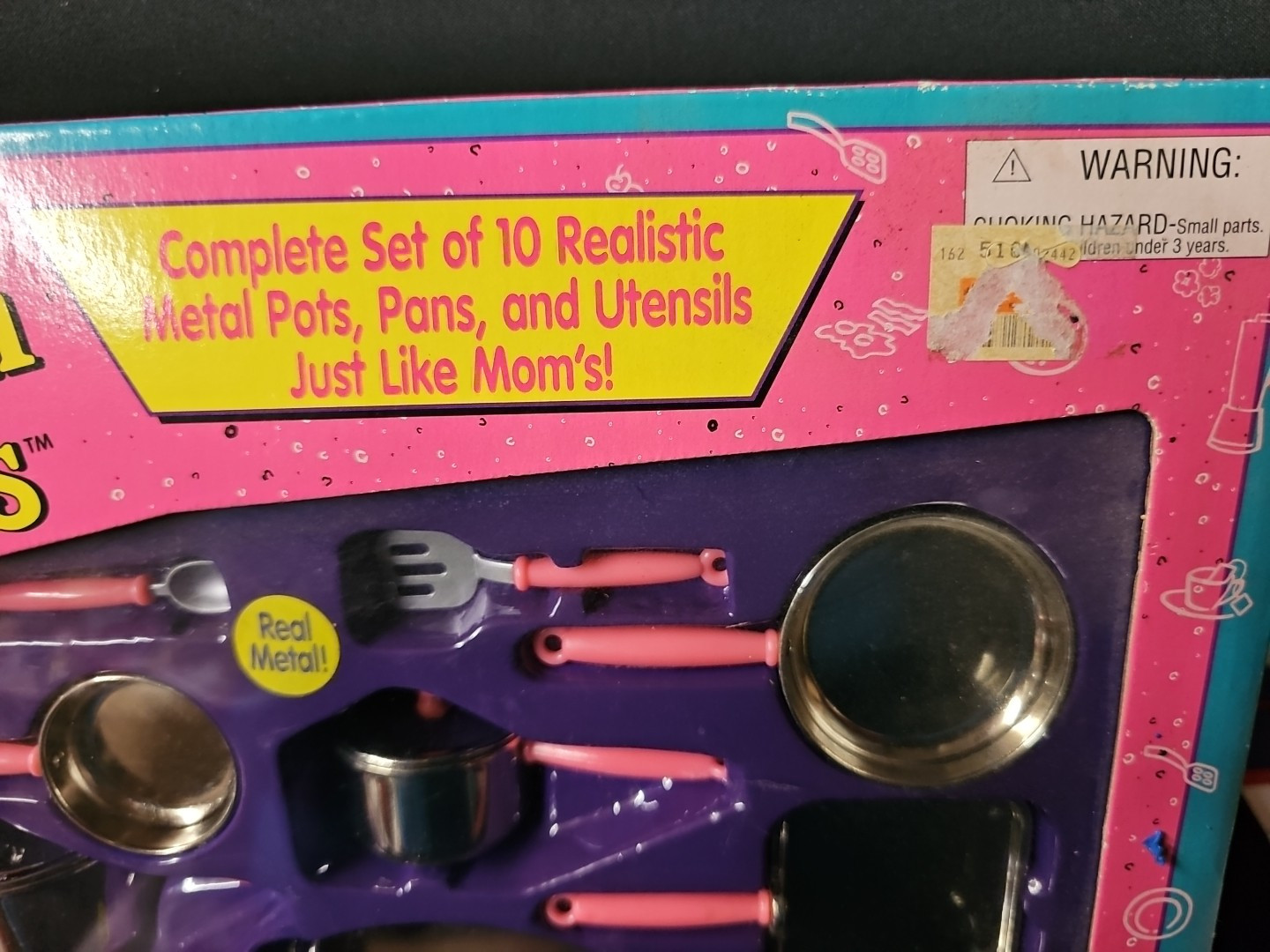 TYCO Kitchen Littles Deluxe Cookware Set Metal Pots And Pans New Vintage 1995