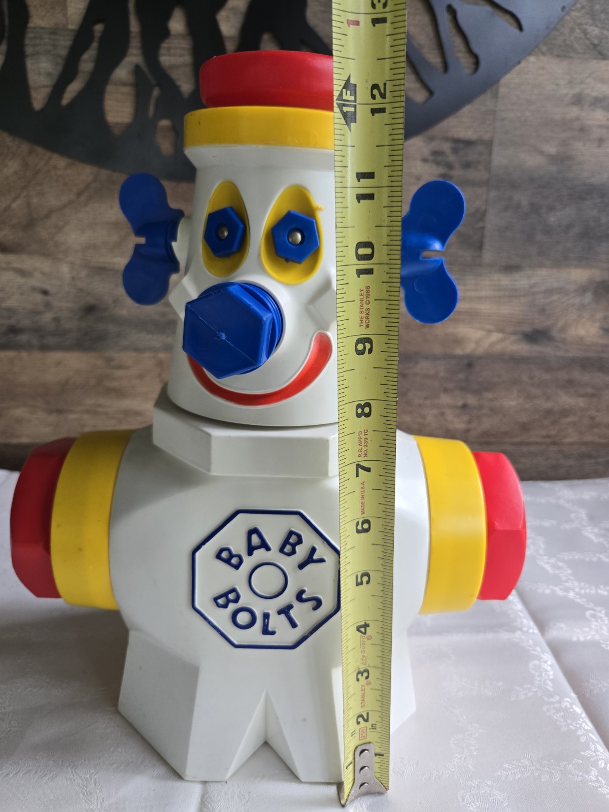 1964 Ideal Baby Bolts Robot Marvin Glass Toy Complete Wrench Hammer Vintage