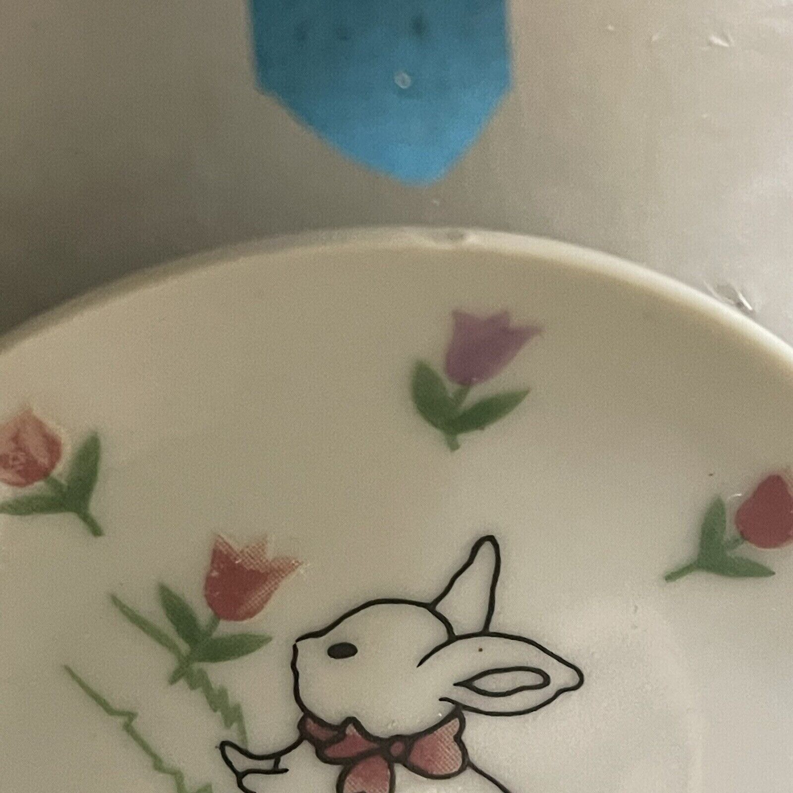 ABC Dist. Miniature Tea Set Replacement Plates Mini Porcelain 8 pc Rabbit Bunny