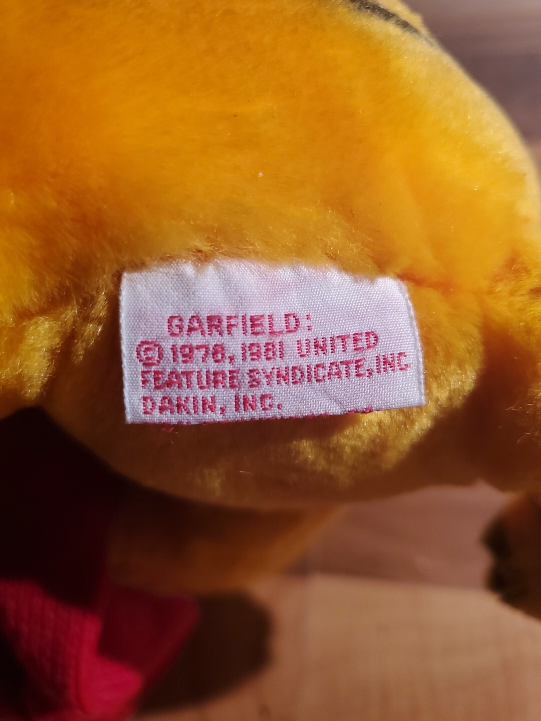 Garfield Plush Toy 10″ Stuff It Red Stocking Christmas Holiday Dakin Korea 1981