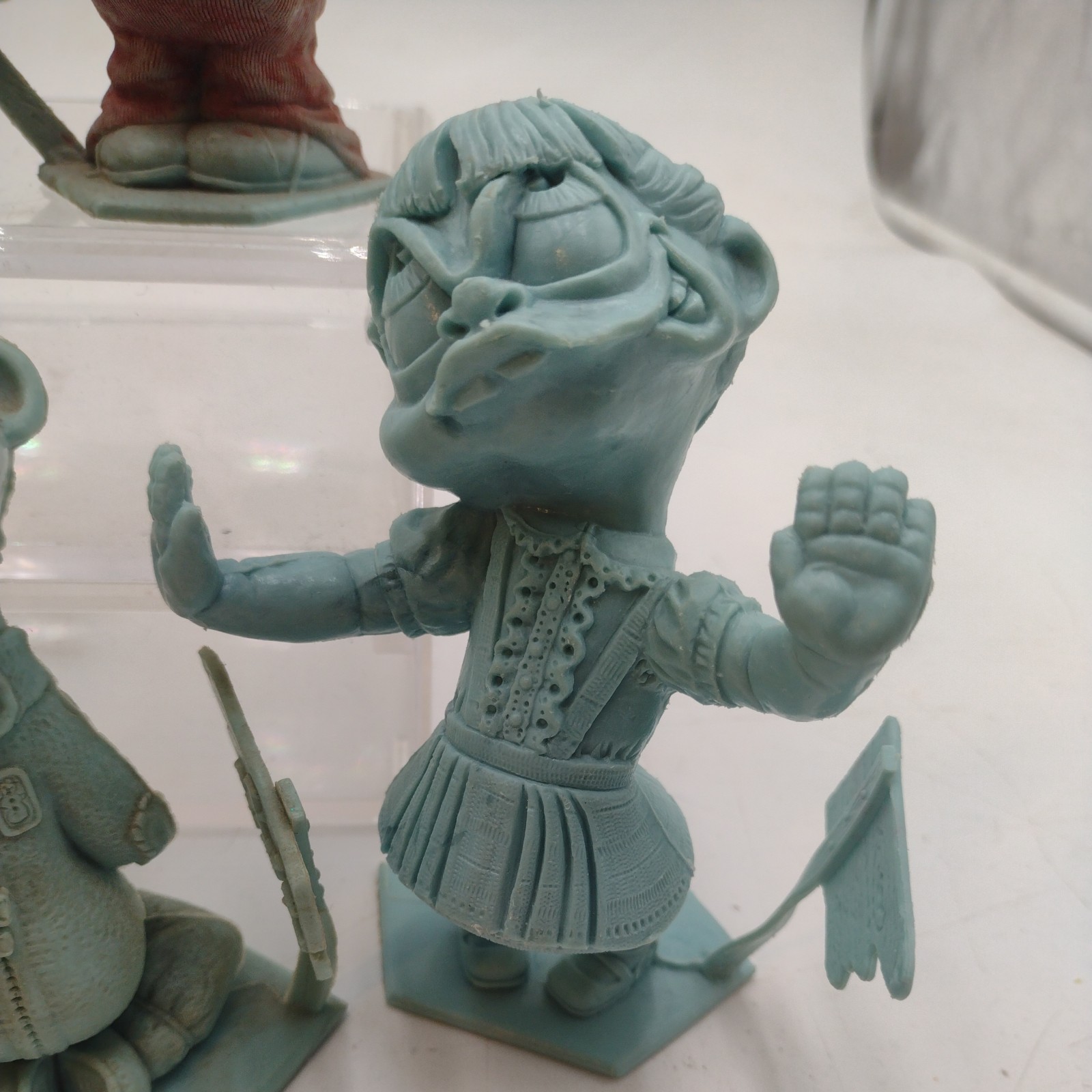 Marx Blame It’s Figures Lot Of 7 – 1964 Used Light Blue