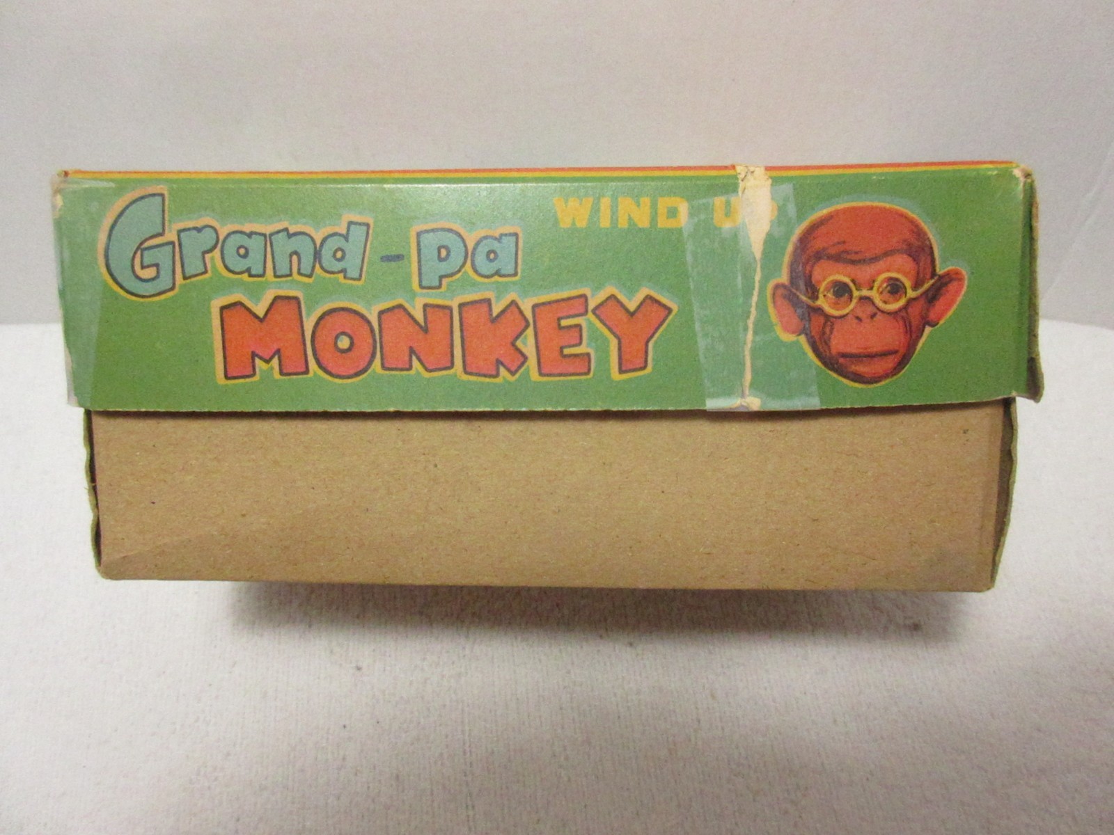 BOX ONLY ~ 1950’s TN ( TOYS NOMURA ) JAPAN ~ GRAND PA MONKEY WIND UP ~ READING