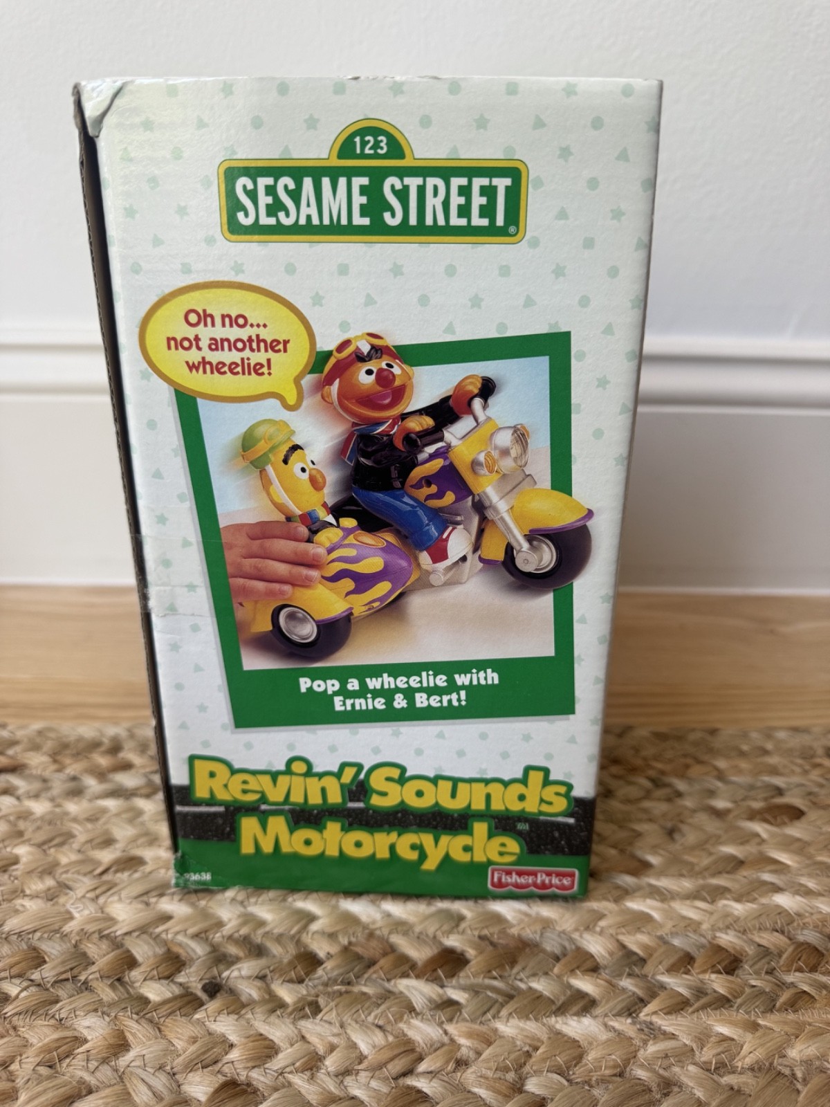 Vintage Fisher Price Sesame Street Revin’ Sounds Motorcycle Ernie Bert NIB