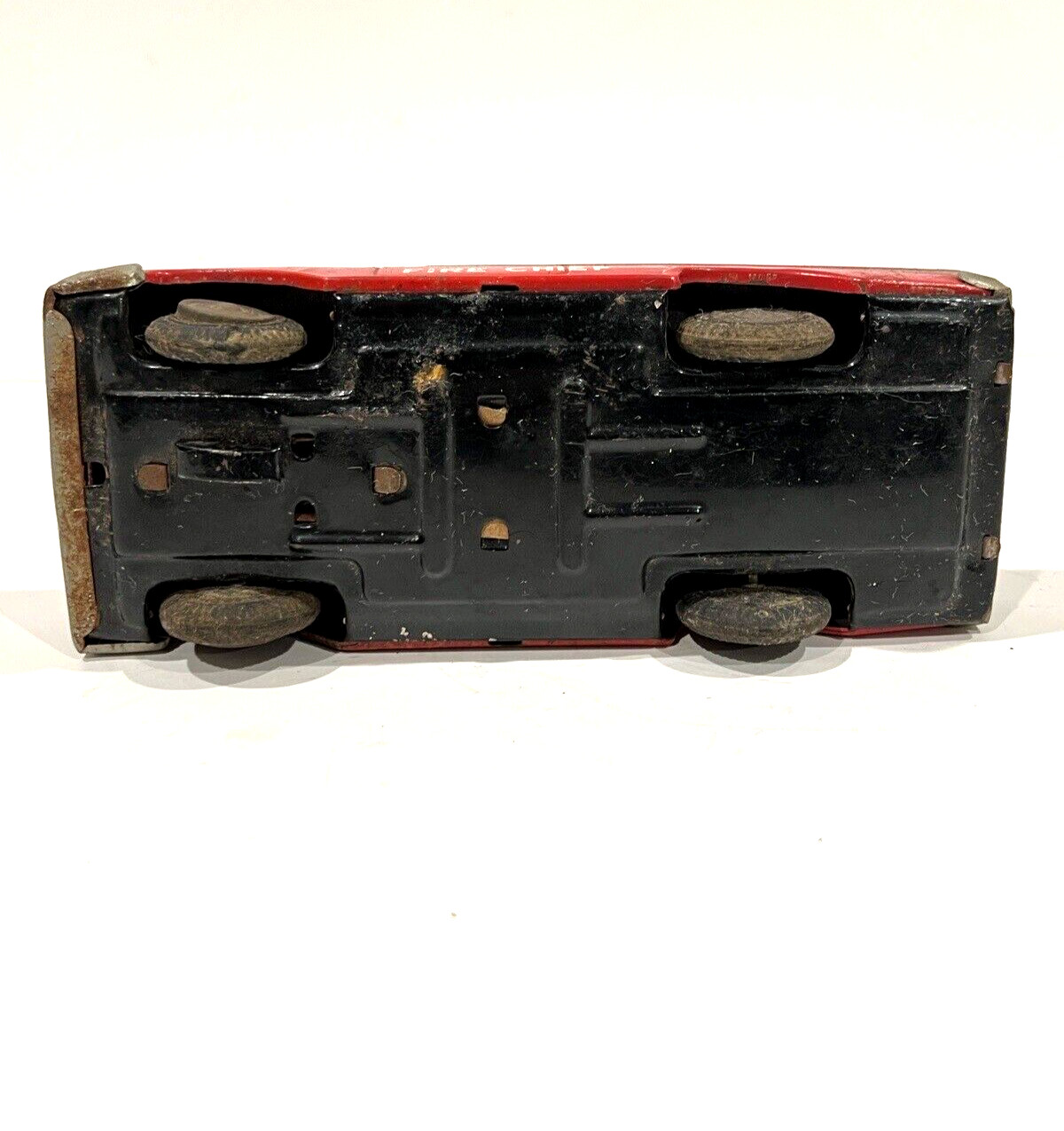 VINTAGE 1950’S-1960’S TIN LITHO FIRE CHIEF TOY FRICTION CAR~JAPAN~ PARTS