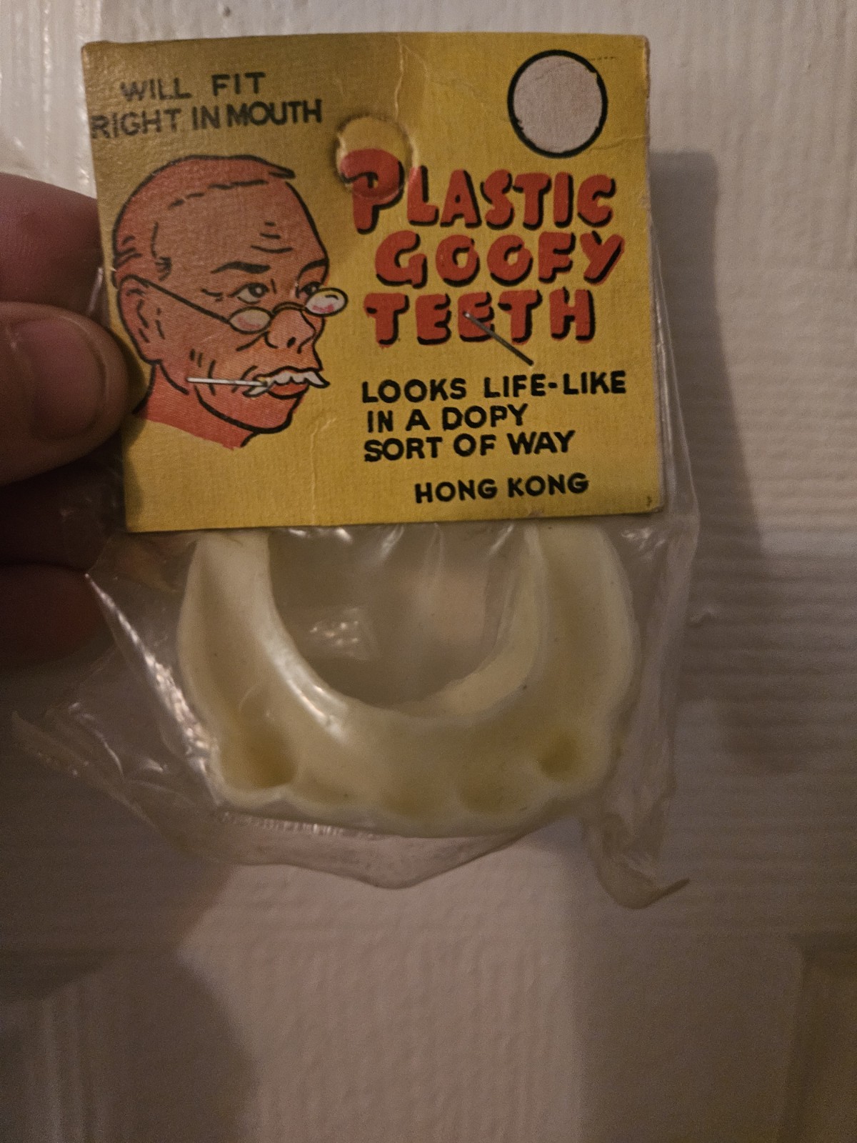 Plastic Goofy Teeth 1950s Original Packaging Funny Antique Collectible RARE🦷Toy