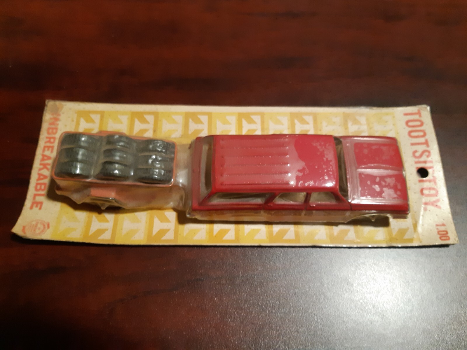 Station Wagon With U-Haul Trailor, TOOTSIE TOY – Original Blisterpak -SEALED