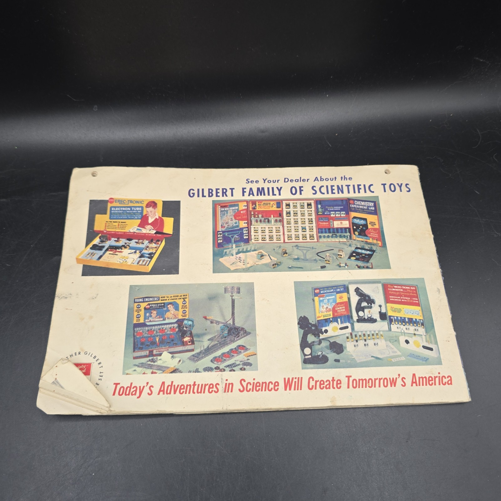 1959 Gilbert Erector Instruction Book #M4712 -Basic instruction book – many sets