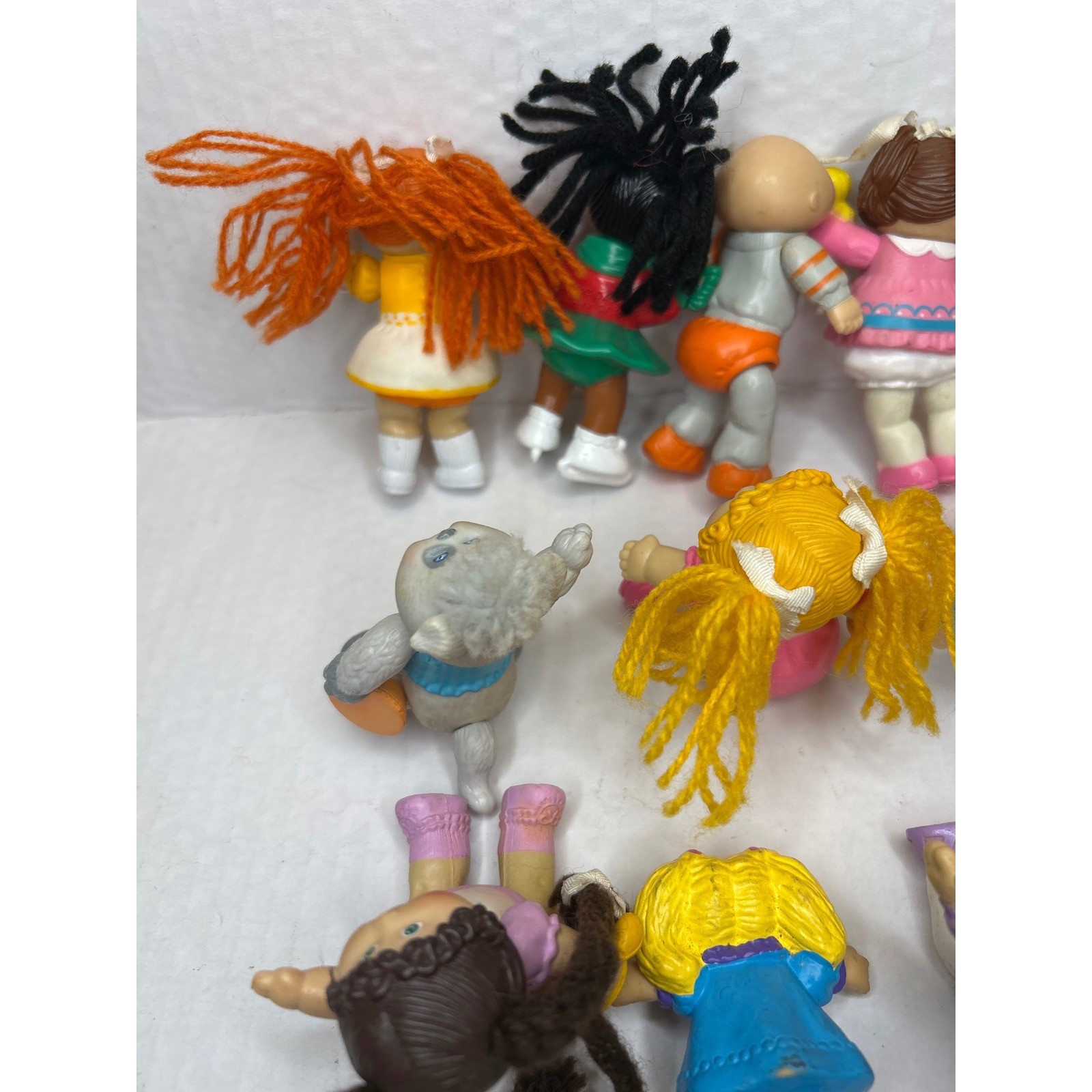 Vtg Cabbage Patch Kids PVC Mini Figure Lot 18pc 1984 1985 Panosh Place Hasbro