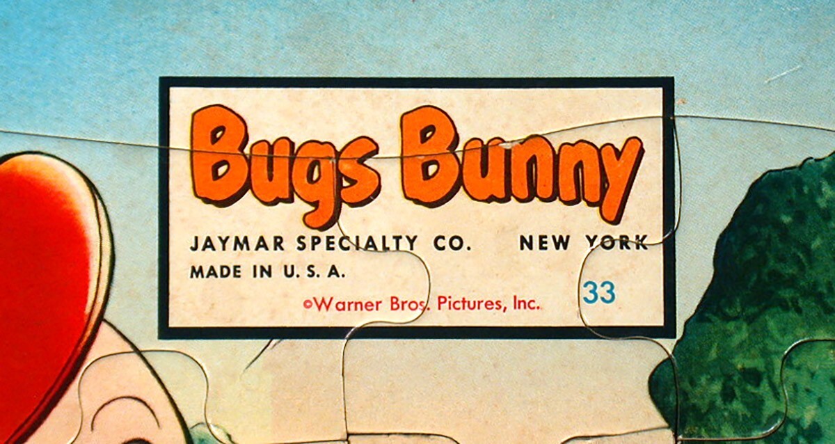 1950-60s Bugs Bunny 7 Items Sticker Fun Book Puzzles Bowls Warner Bros.