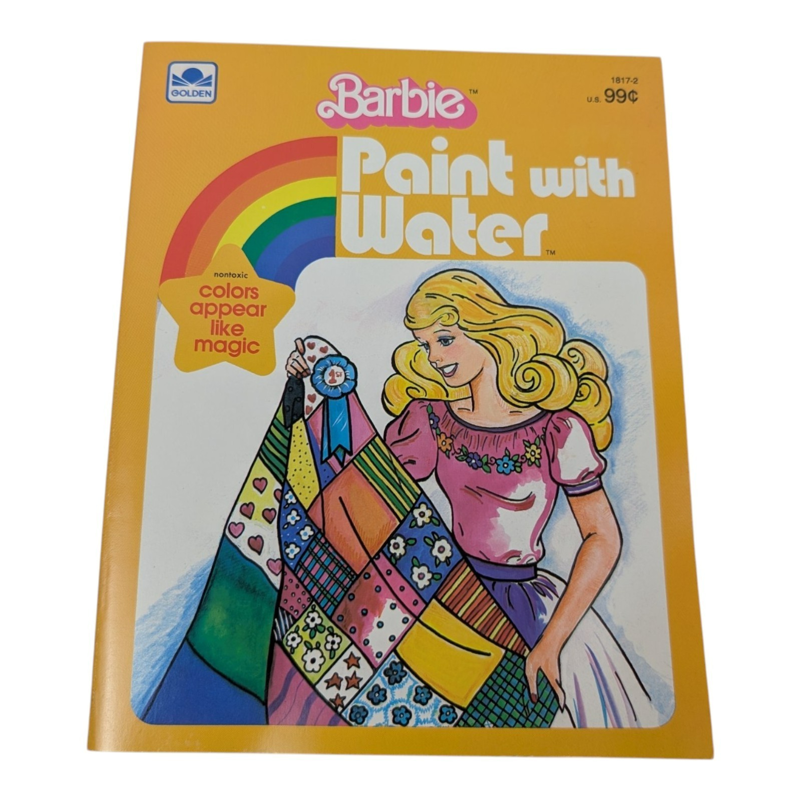 Vintage Barbie Paint With Water Coloring Book 1983 Unused RARE 80s