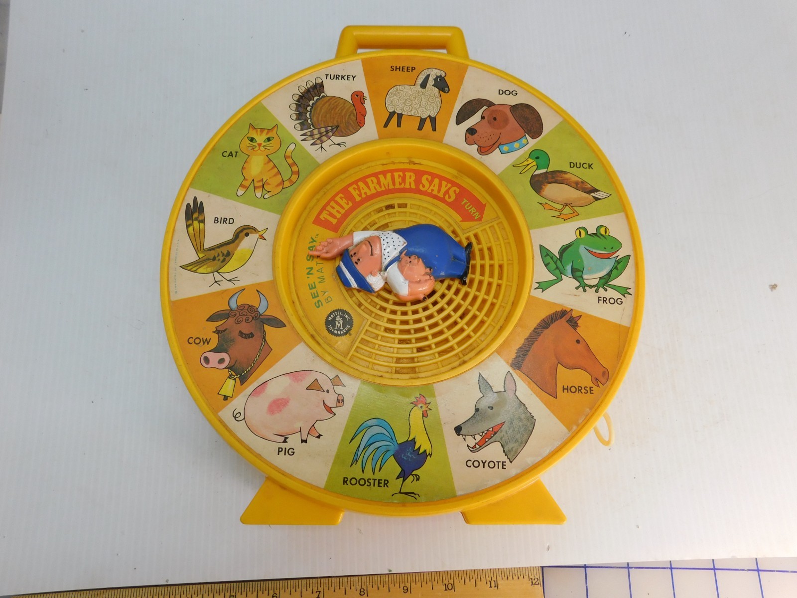 Vintage Mattel See N Say, Farmer Say’s Toy, 1964