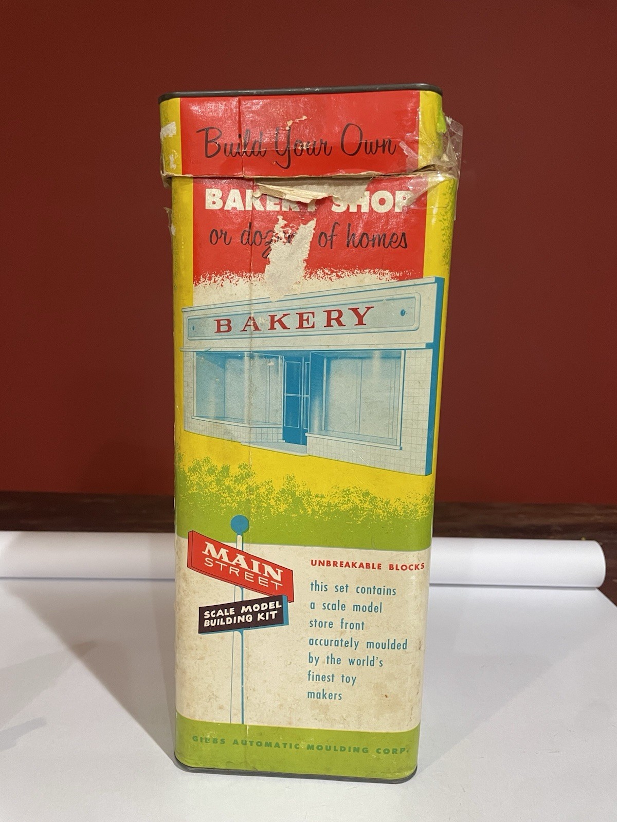 Vintage Gibbs Toy Main Street Bakery Shop MS395 Set w/ Instructions Worn Box