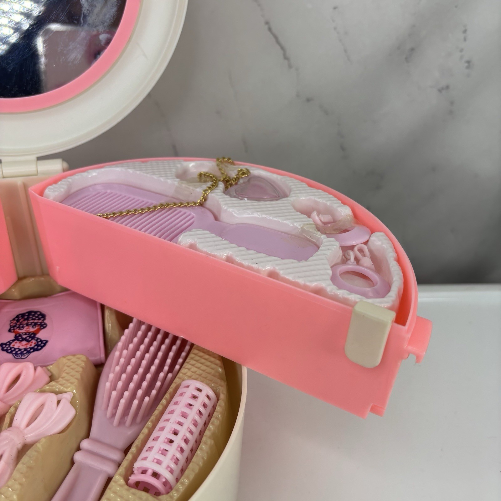 VTG 80s Vanity Hair Set Accessories Pretend Play Girlhood Core Toys Nostalgic