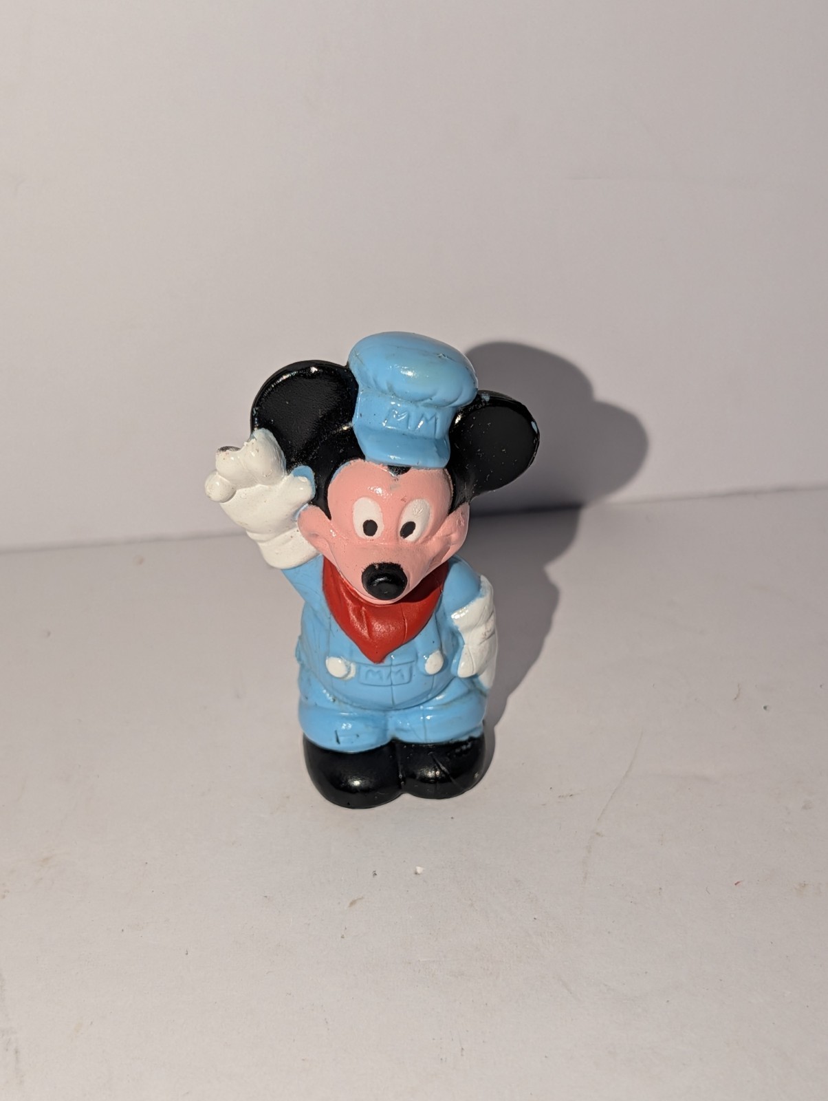 Vintage Mickey Mouse Figurine Made In Mexico with Train Conductor Outfit