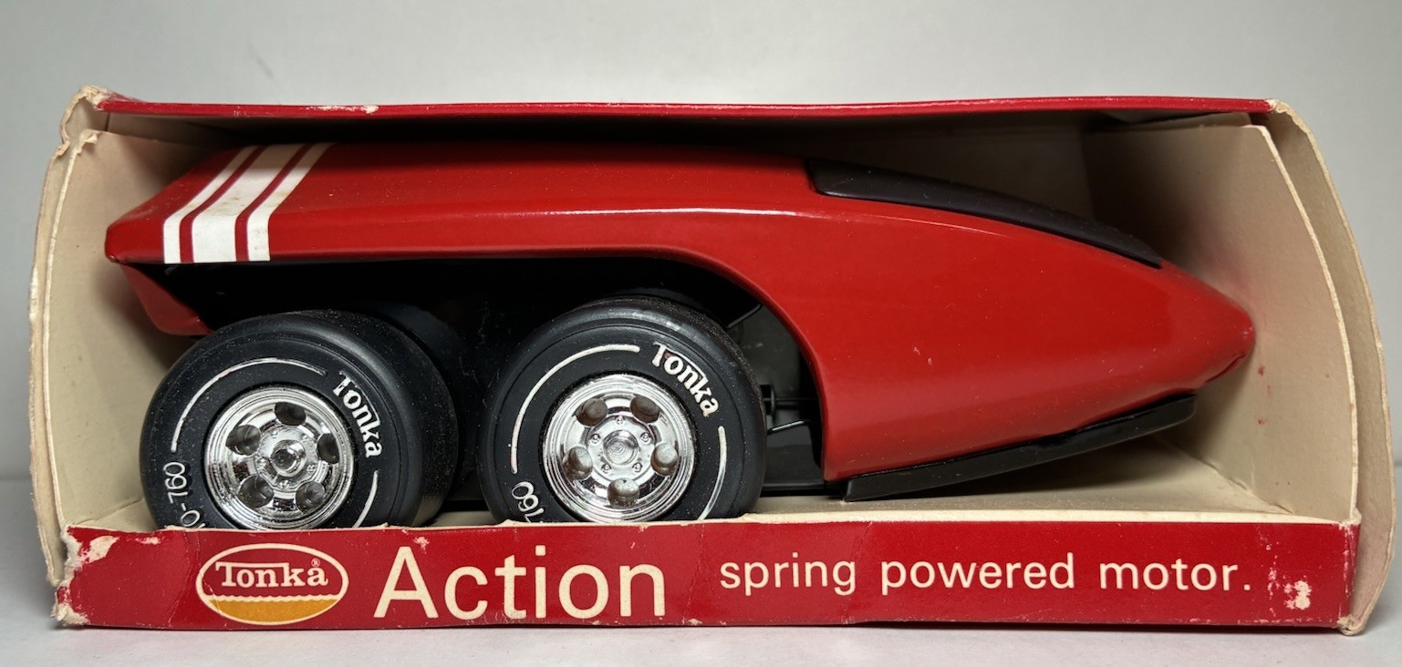 VINTAGE 1970 TONKA Red SCORCHER MINI FUTURISTIC ROCKET SPACE CAR #290 IN BOX
