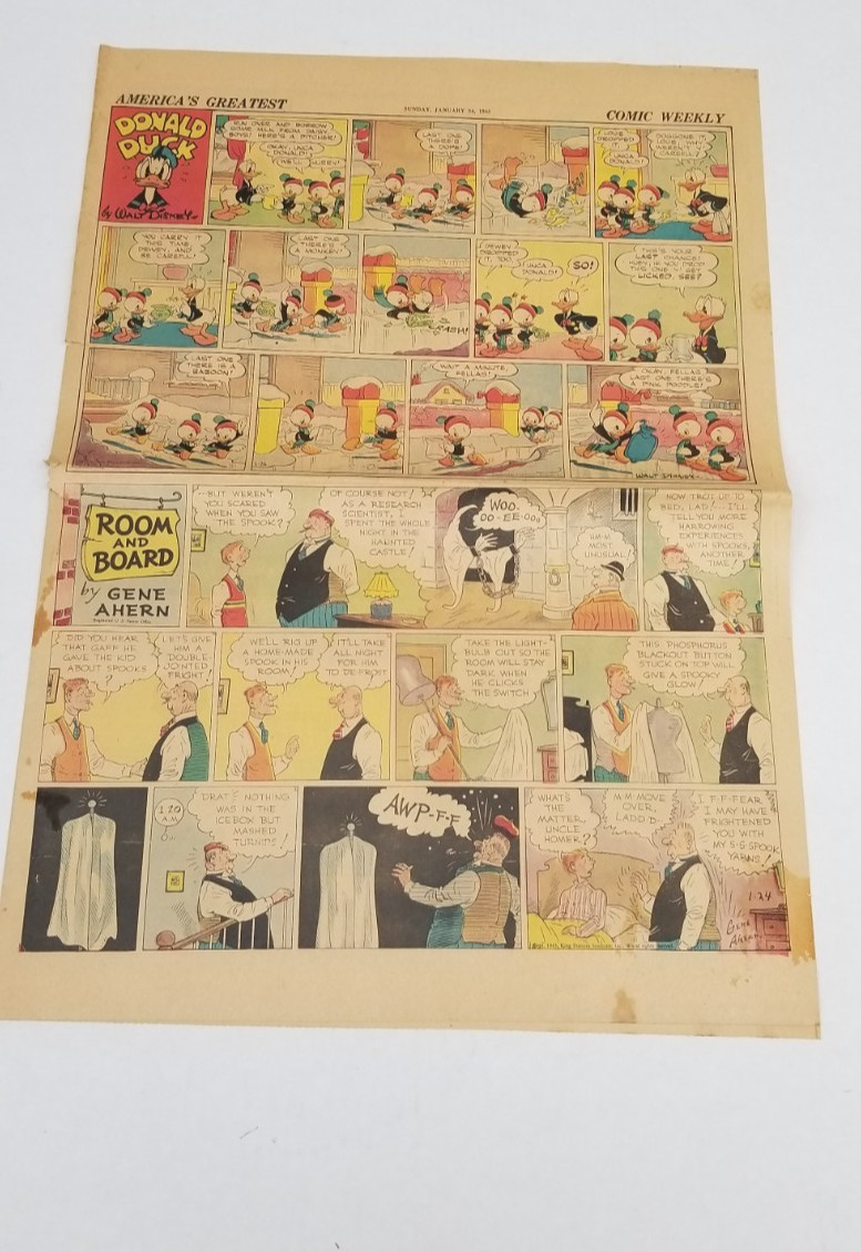 1942-1943 Sunday Newspaper Comic Strips Milwaukee Sentinel Journal Shelf E1