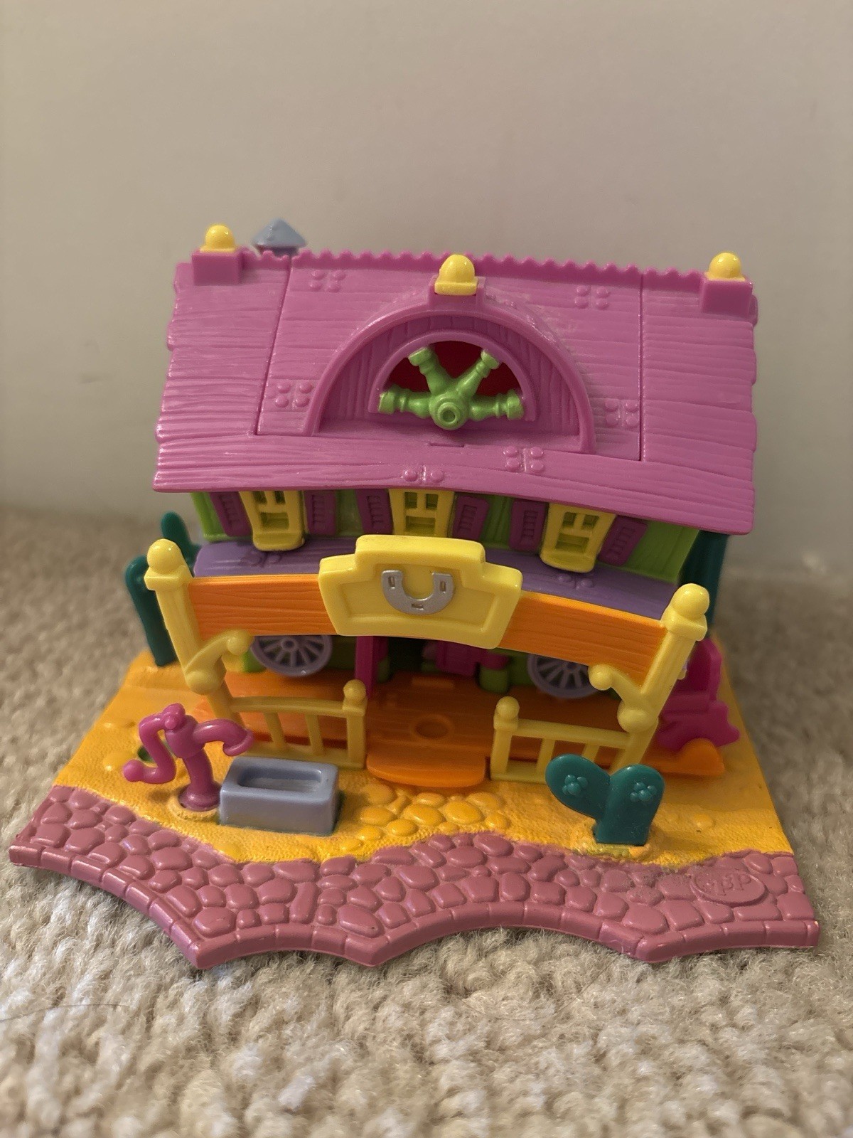 Polly Pocket 1994 Bluebird Western Pony Ranch Playset Wild West House + Figures