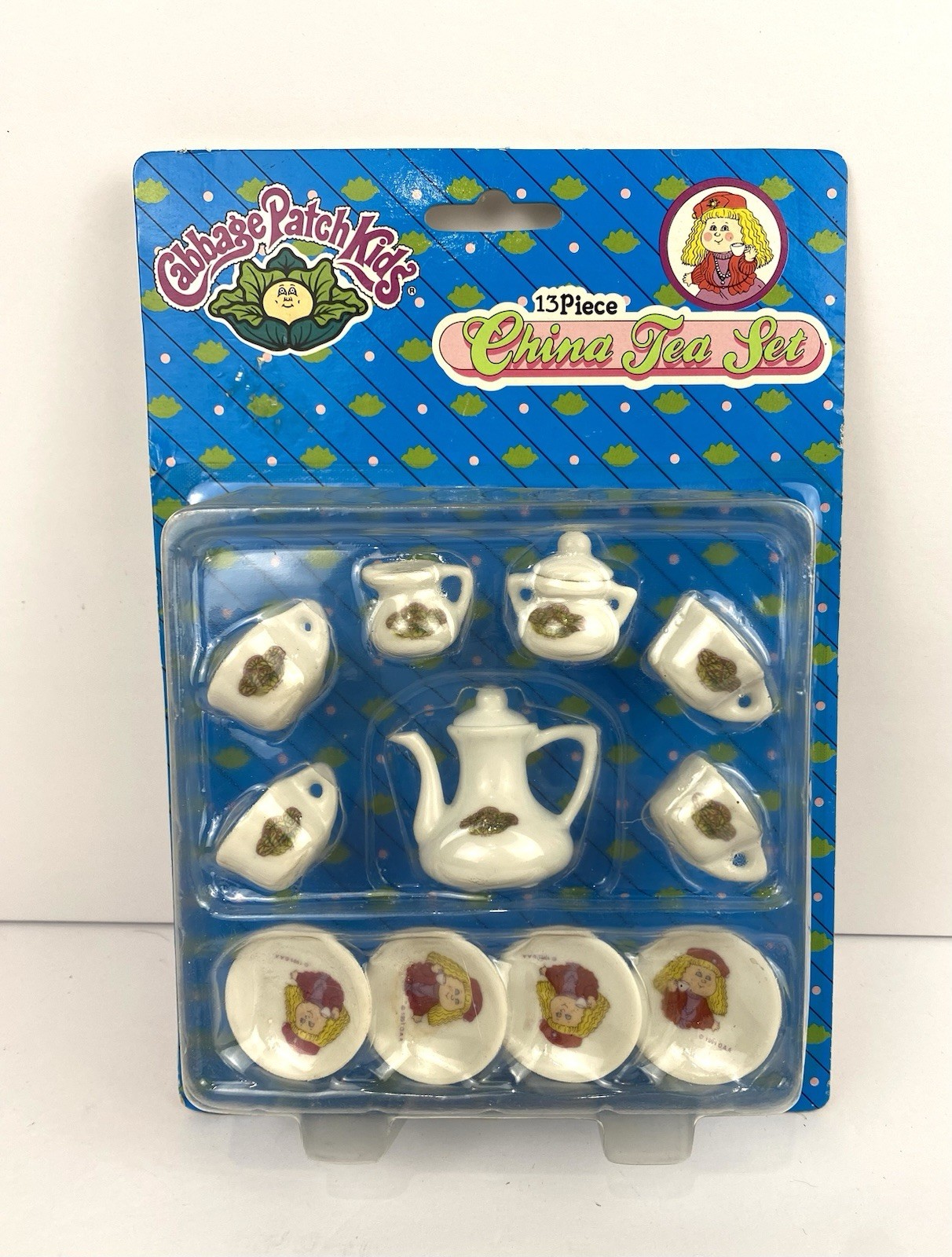 Cabbage Patch Kids Mini 13 Piece China Tea Set 1992 In Original Package