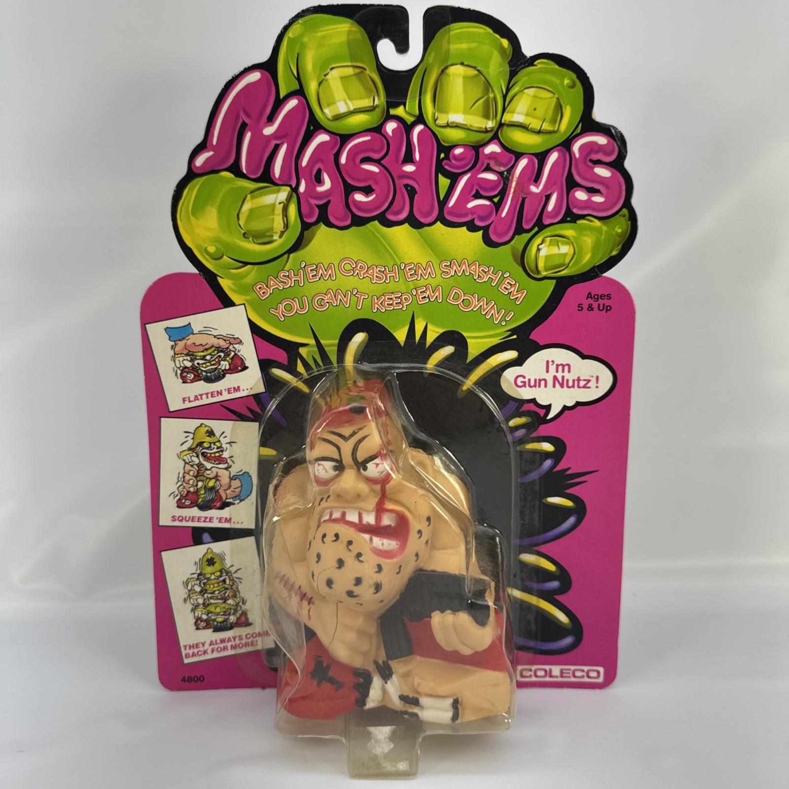 Vintage 1987 Coleco Mash’ems – I’m Gun Nutz Rare