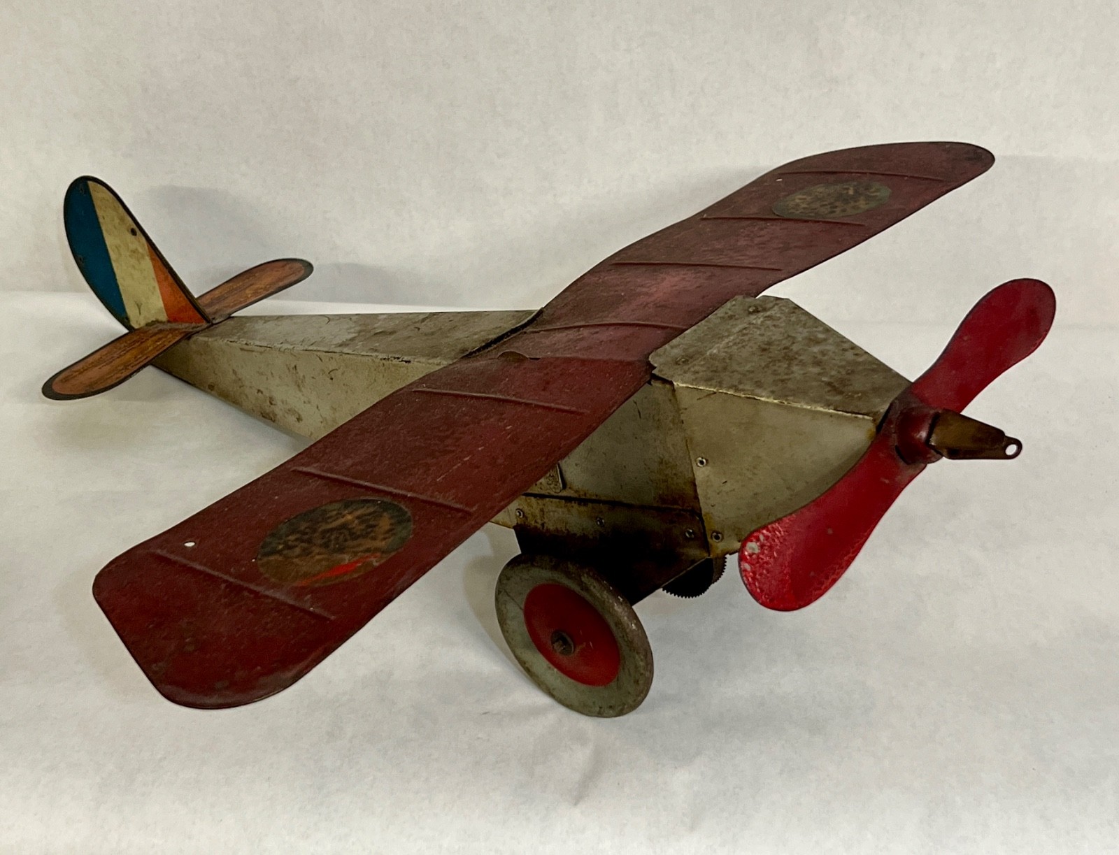 1928 American Flyer Empire Express Monoplane 550 Steel Airplane Pull Toy