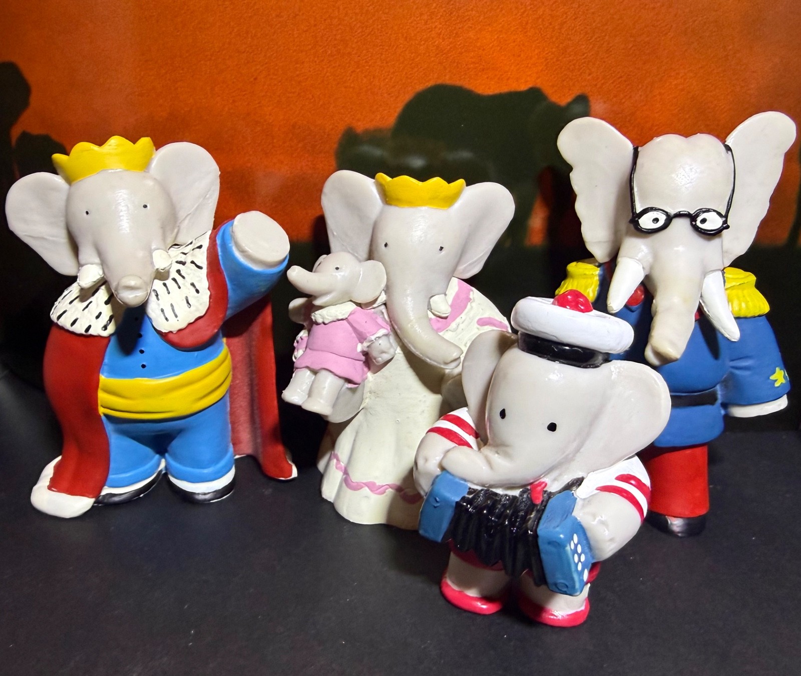 Vintage PVC Babar Figures King Babar Celeste Flora Cornelius Arthur Rare Toys