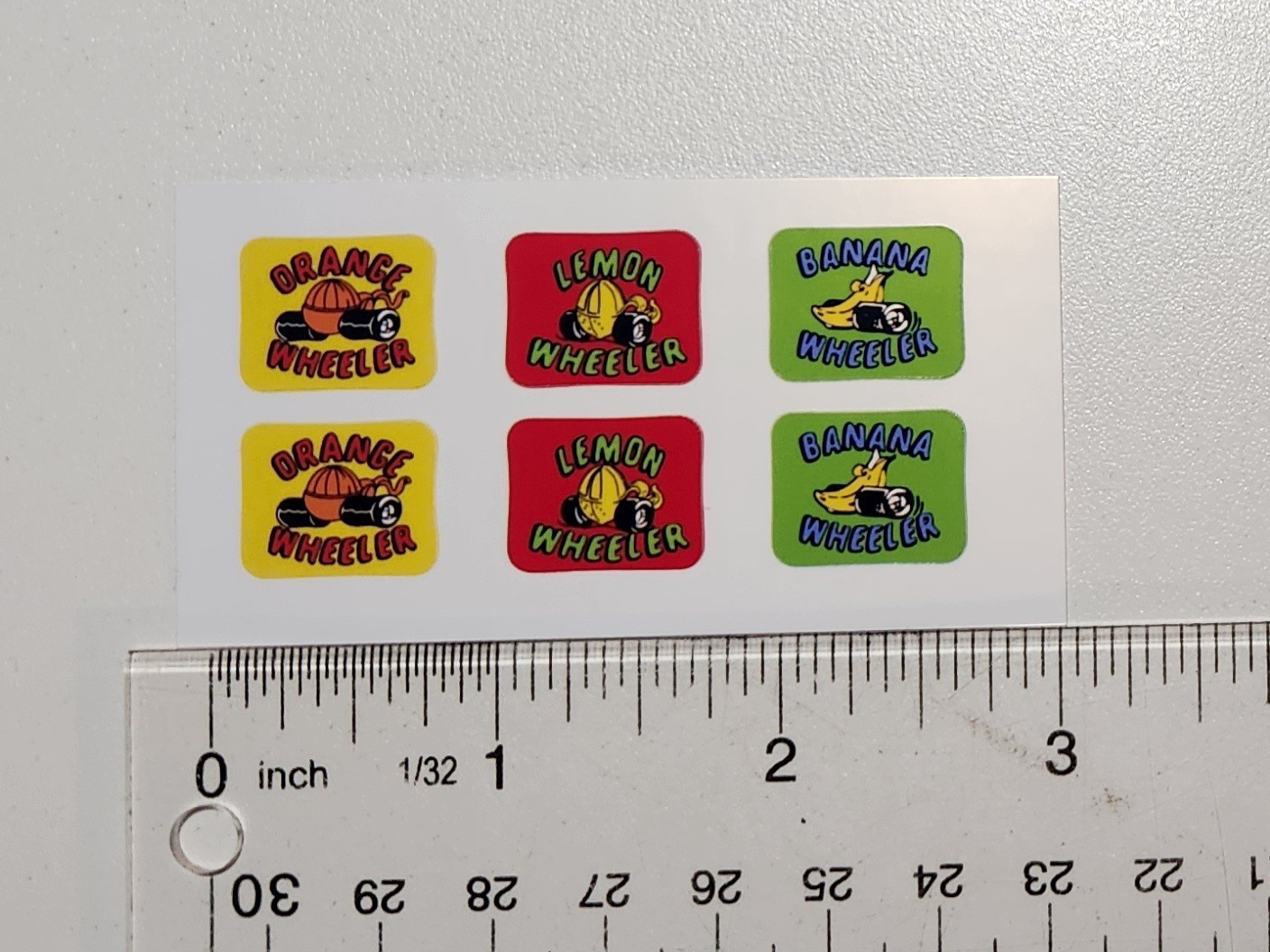 Tonka Banana Wheeler Lemon Wheeler Orange Wheeler Sticker Set