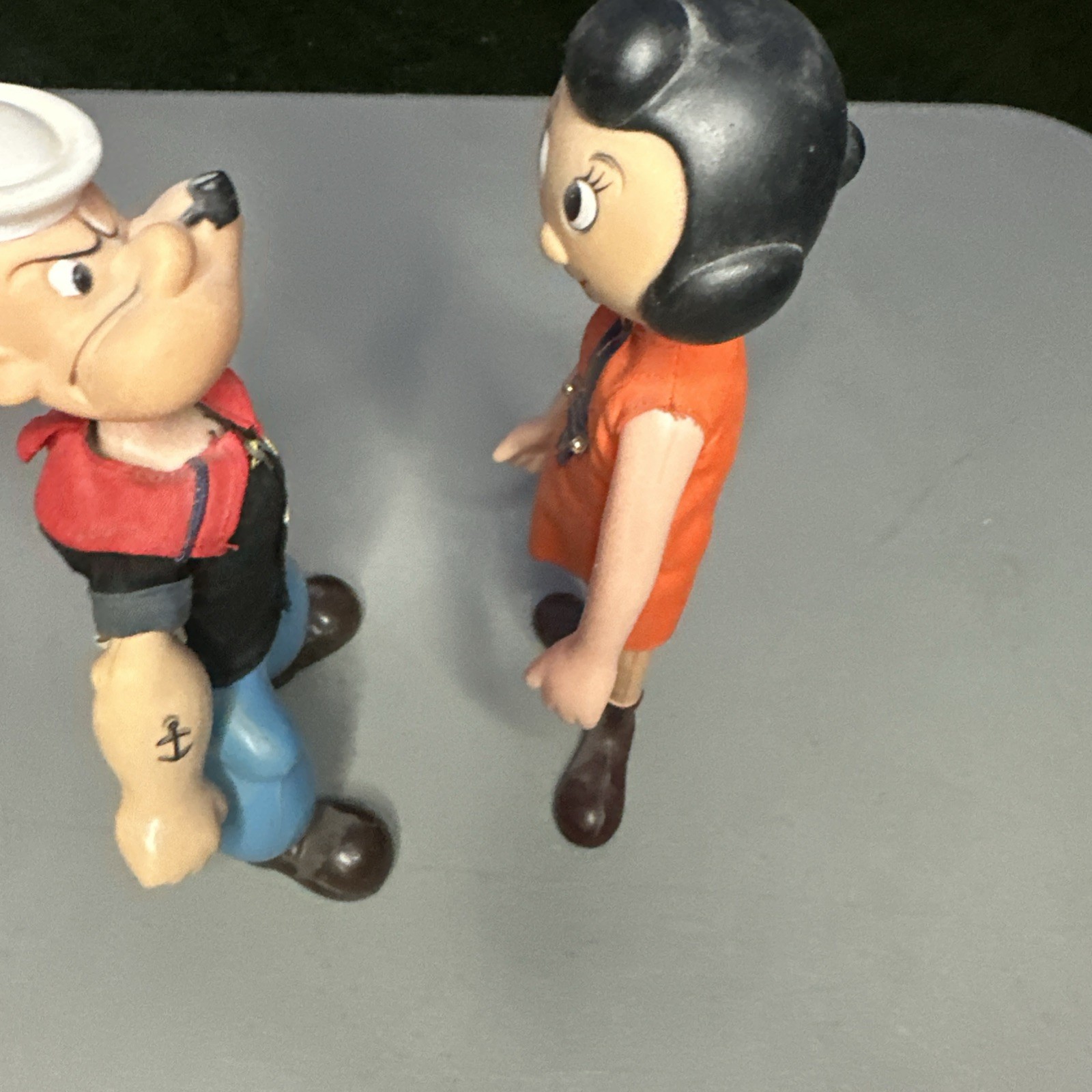 VTG Rare 1970s Dakin Popeye & Olive Oyl Dolls Vinyl Figure Set King Features HTF