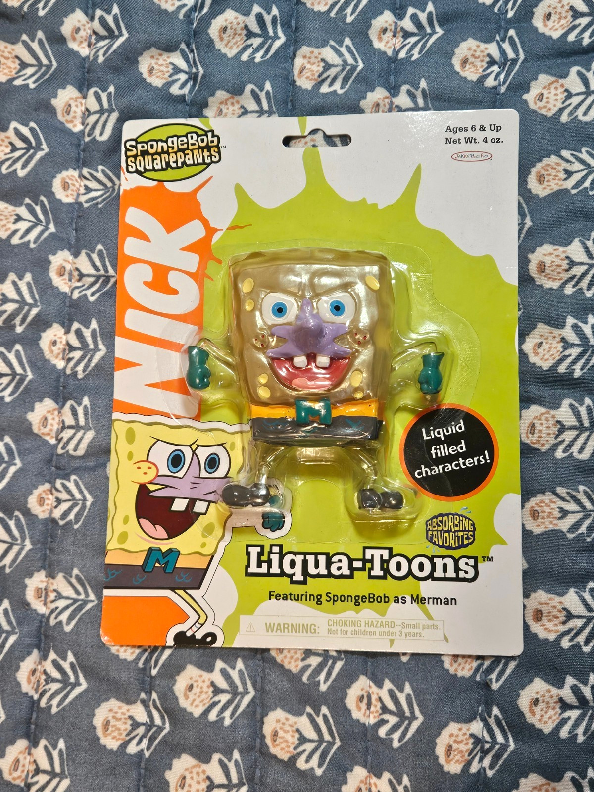 Rare Vintage Nickelodeon Spongebob Square Pants Liqua-Toons Merman – SEALED