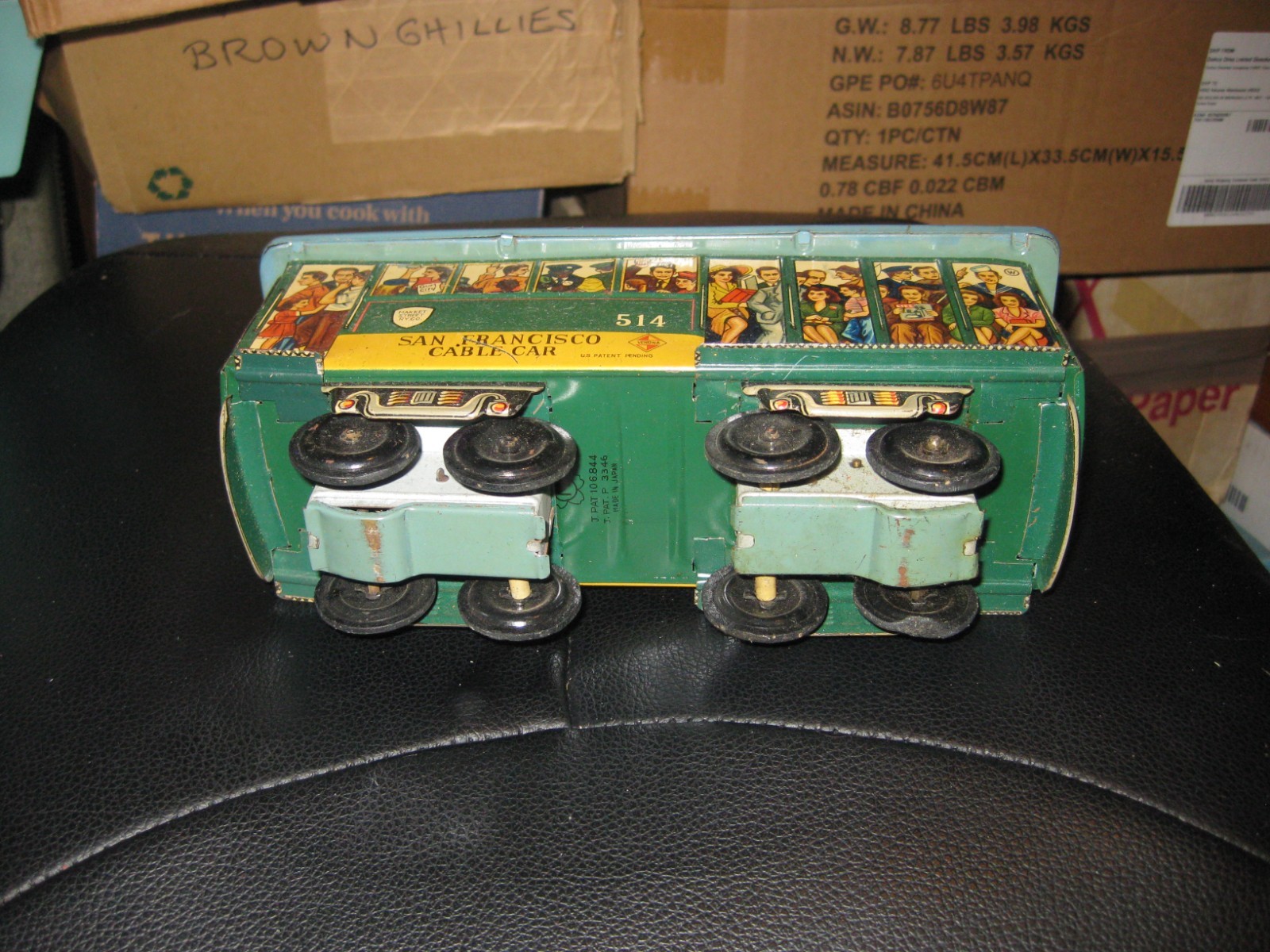 Powell & Mason Sts 514 San Francisco Cable Car F.E. Walts Vintage Japan Tin Toy