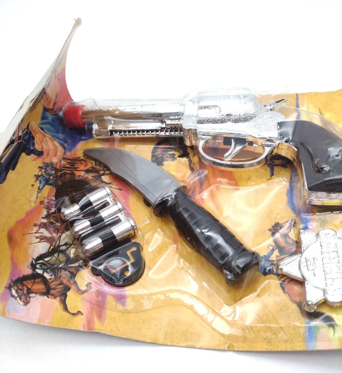 Vnitage Wild West Cowboy Gun Sheriff Badge Bullets Belt Holster Knife Set RARE