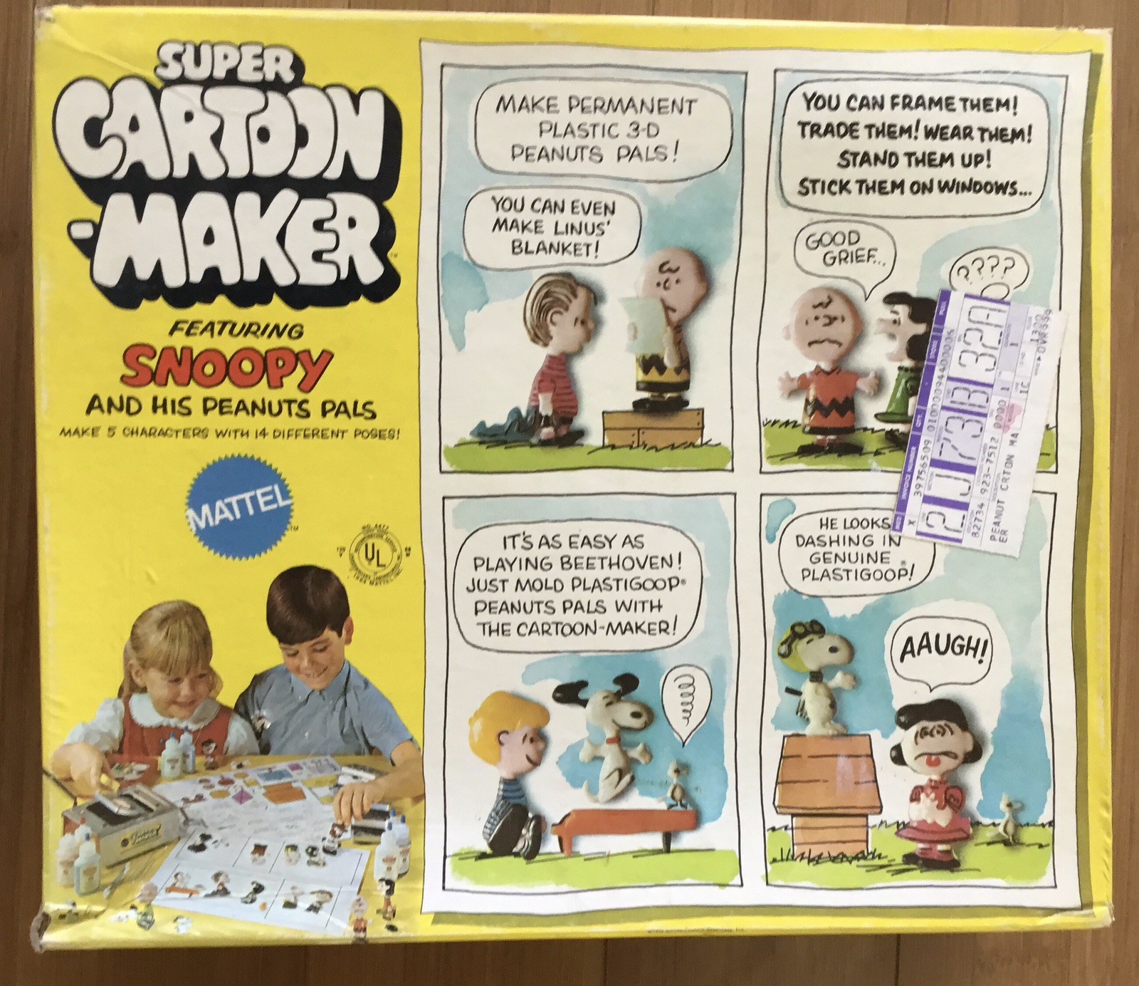 1969 SUPER CARTOON MAKER THINGMAKES NOOPY & HIS PEANUT PALS CHARLIE BROWN MATTEL