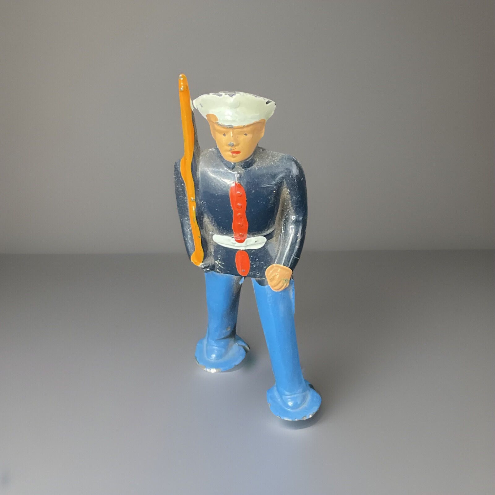 Lead Metal Soldier Lead Pod Foot Marine with Rifle