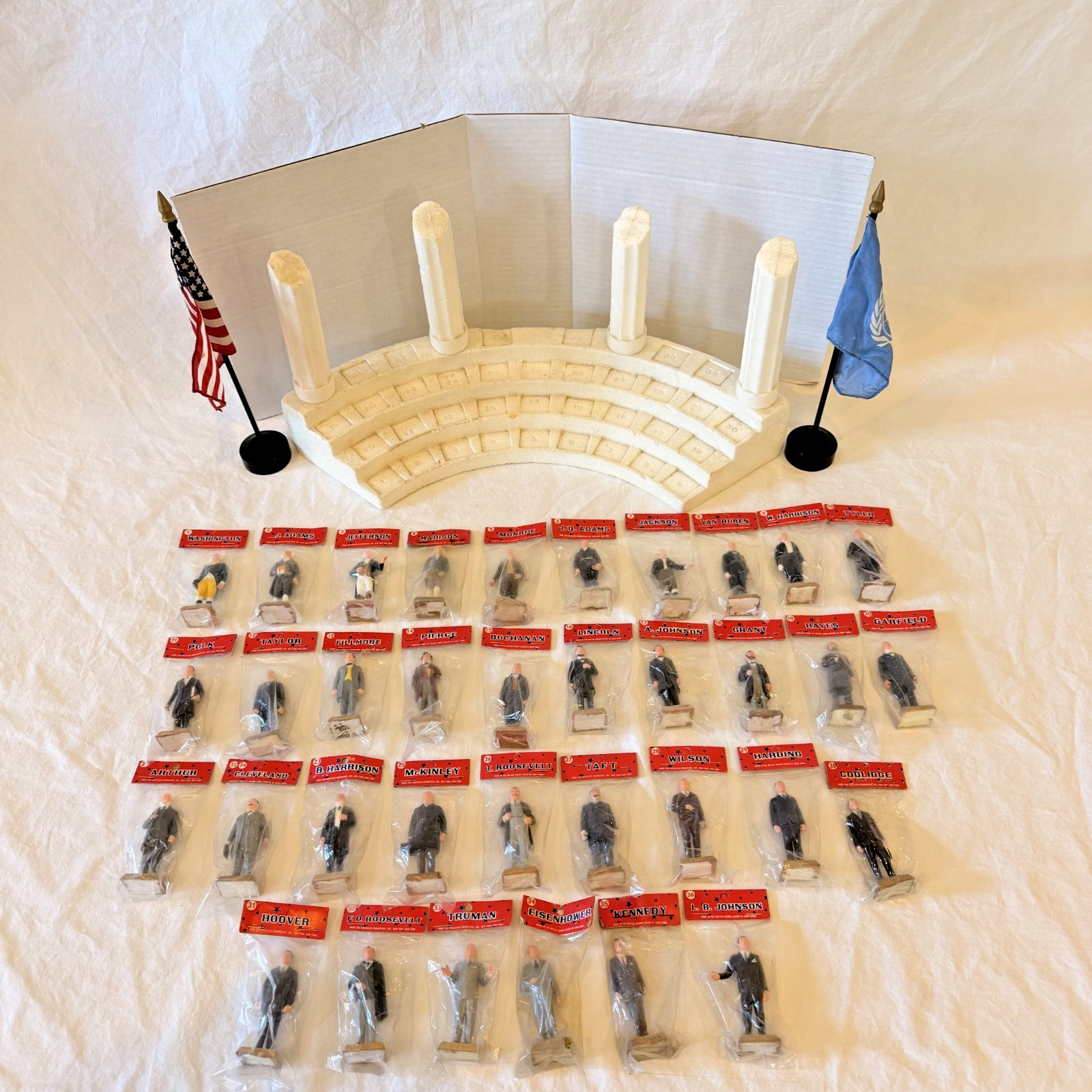 1960’s Vintage Marx USA Presidents Complete Set 1–37 Factory Sealed w/ Stand