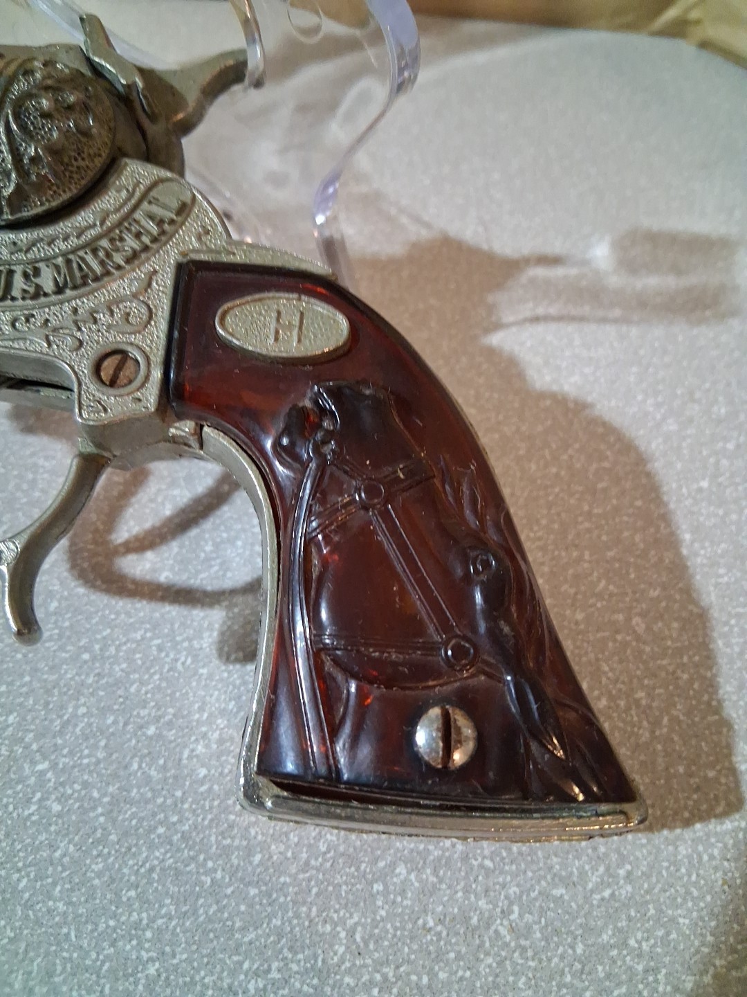 Vintage Halco 44 U.S. Marshals Cap Gun With The Bullet Cylinder RARE