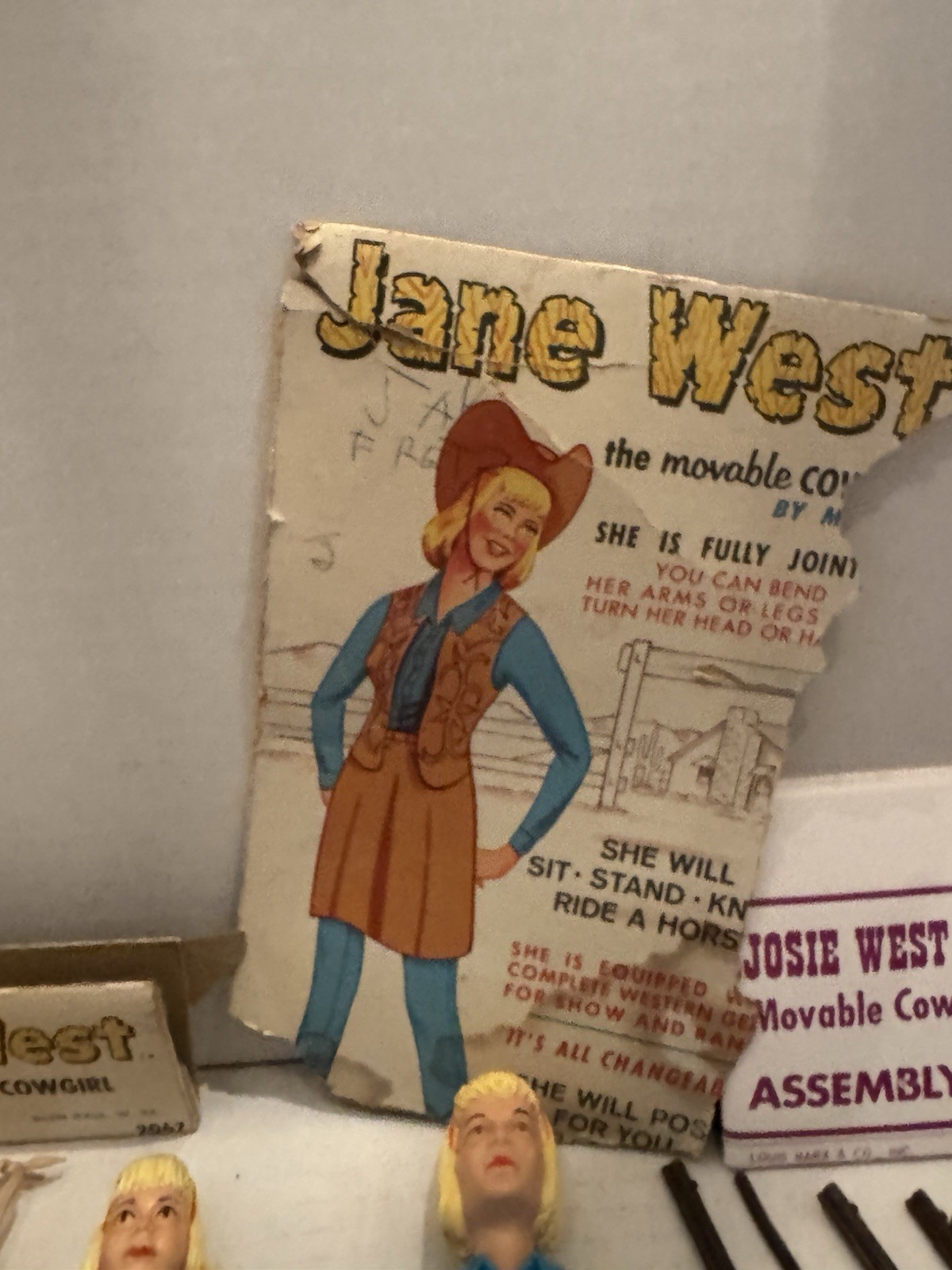 HUGE LOT Marx Vintage Jane West w/Box 2 Dolls, Accessories + Josie/Jane Stuff