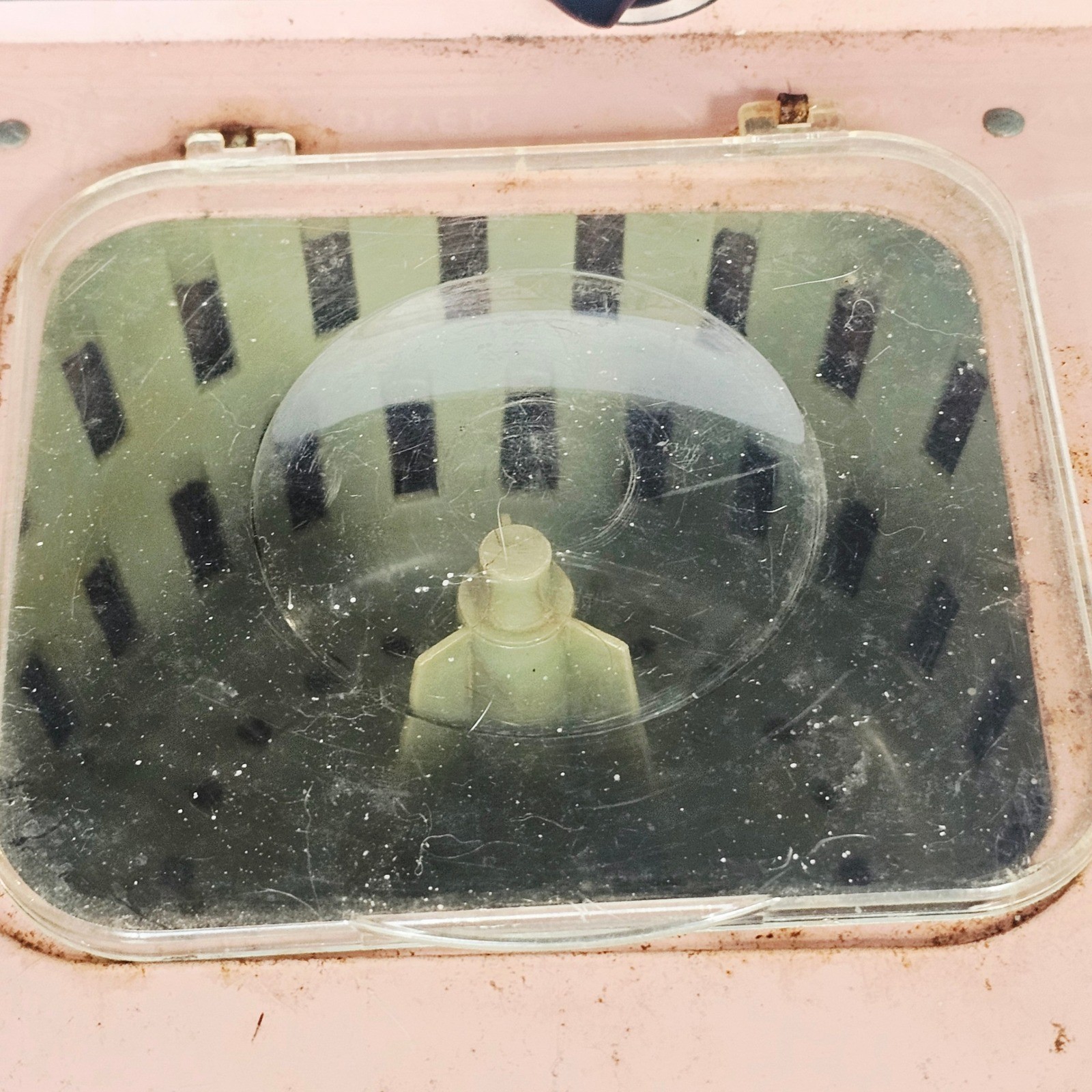 Vintage 1950s Wolverine Wizard Tin Toy Washing Machine Spin Dryer Pink Retro MCM