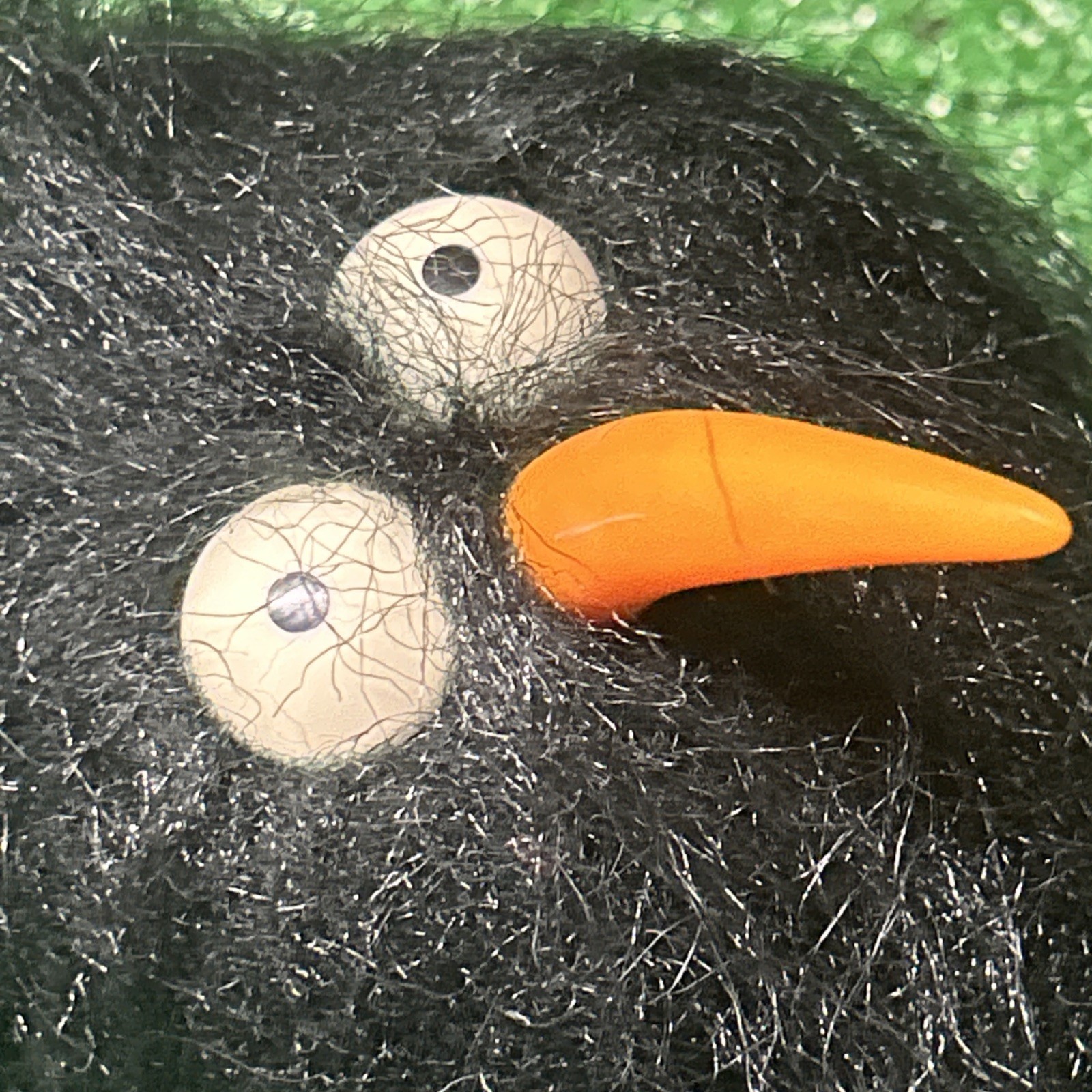 Vintage Hallmark Thing-A-Ma Bird 12″ Black Orange Wacky Plush Toy Spooky