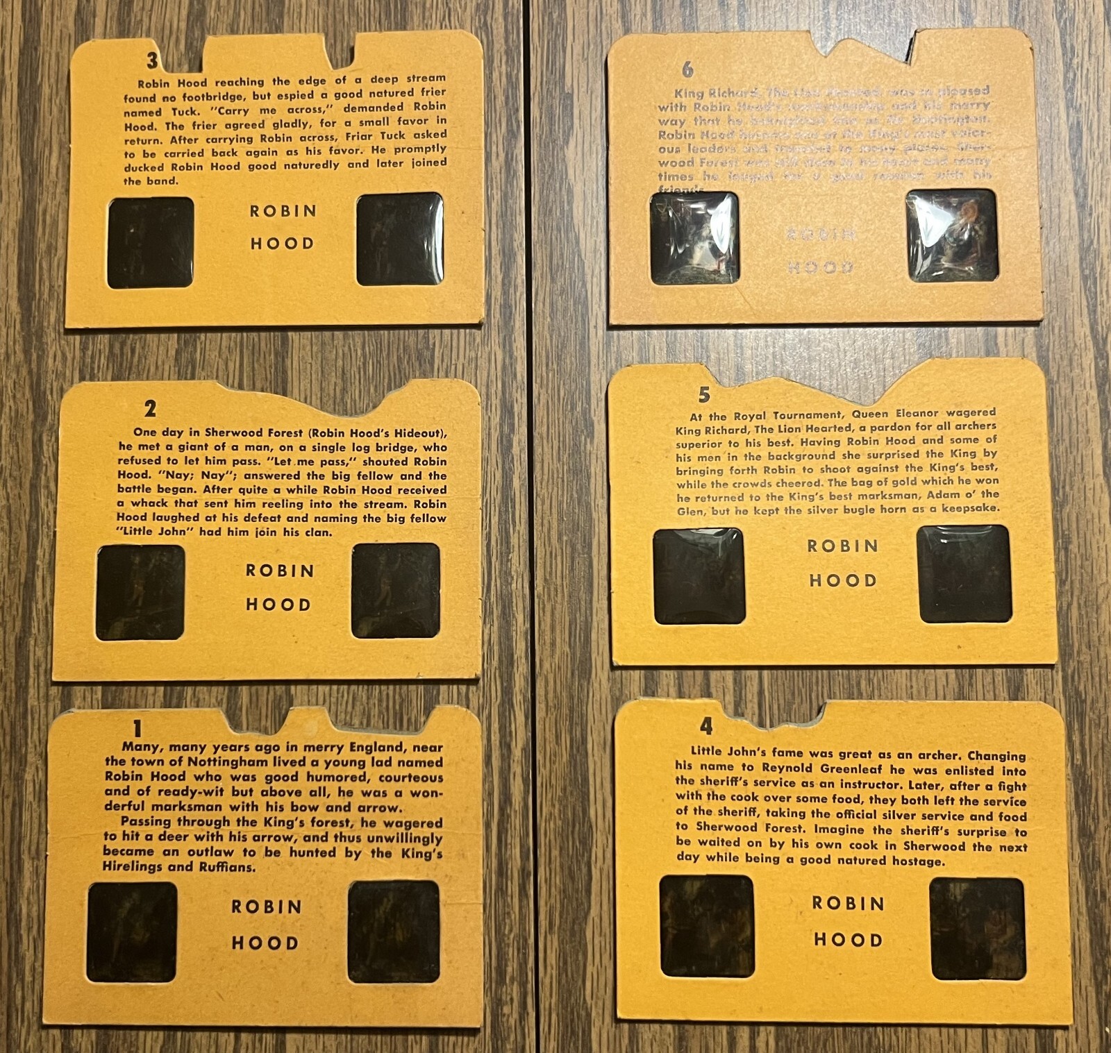 Story of Robin Hood Vol. 11 3D Slides and Viewer – Radex Stereo Co. Los Angeles