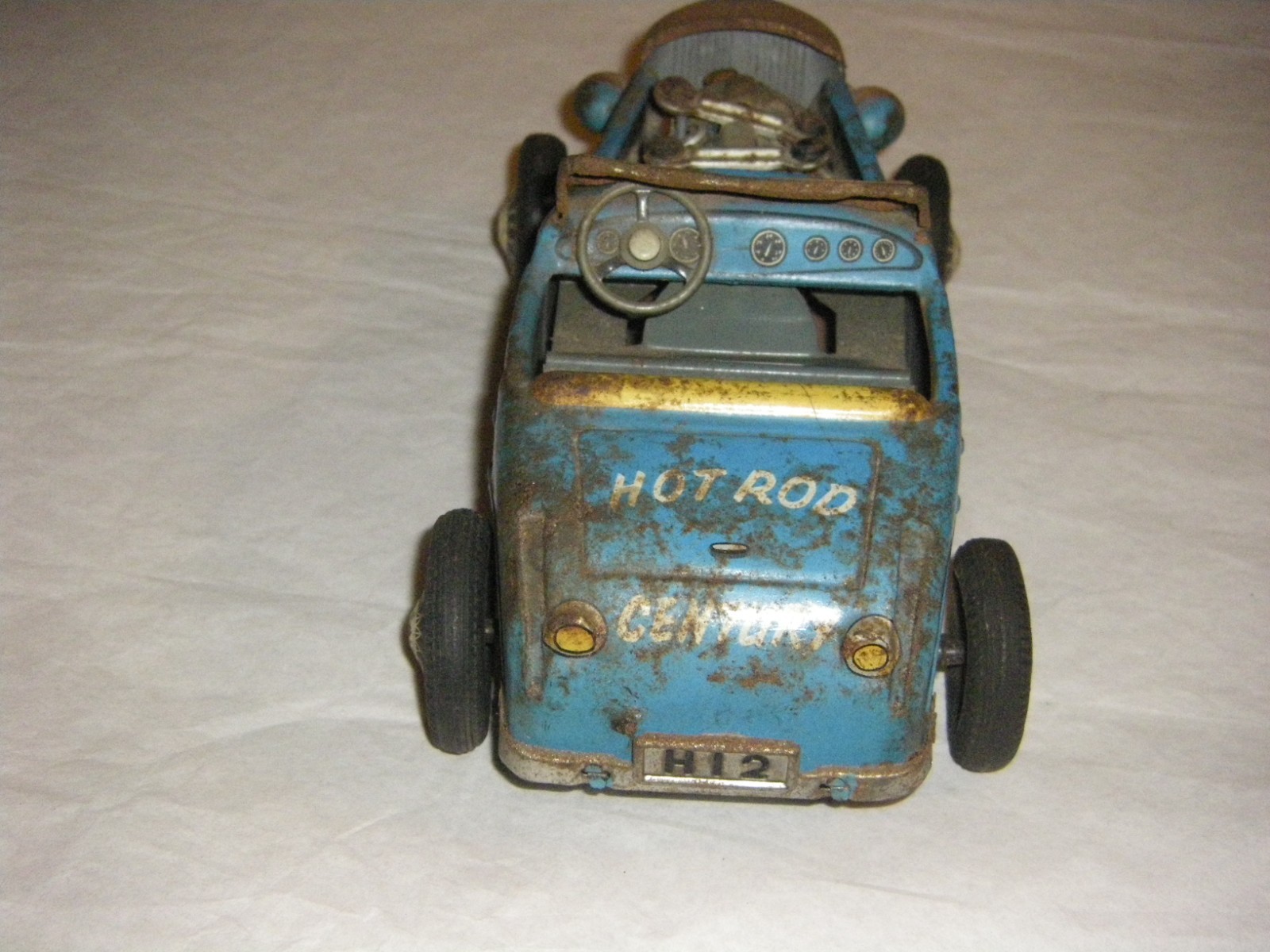 FORD HOT ROD CENTURY JAPOLY RACE CAR TIN FRICTION TOY T.N. JAPAN 1950s WORKING