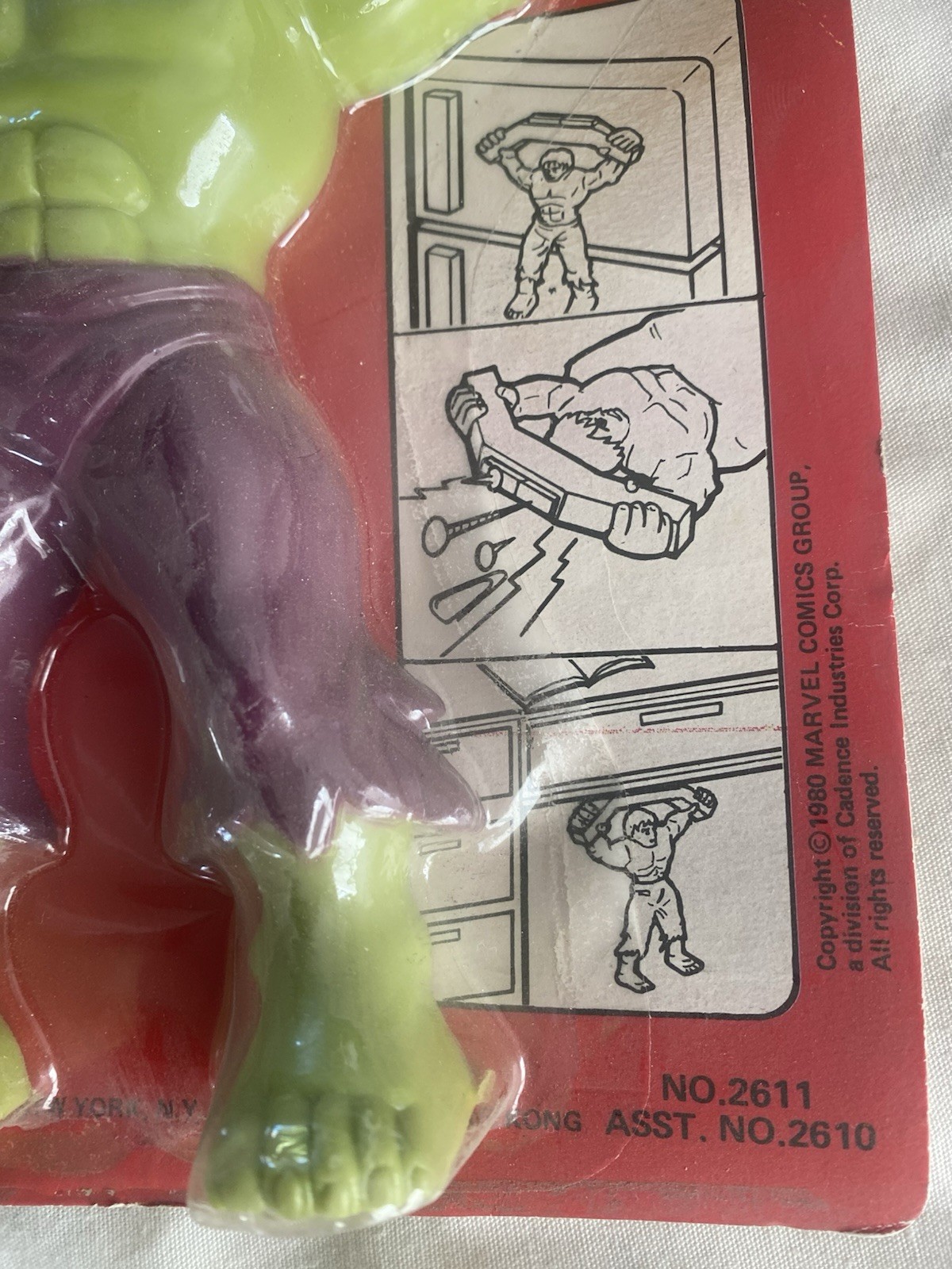 The Incredible Hulk Giant Magnet Nasta 1980. Marvel Vintage Sealed Figure