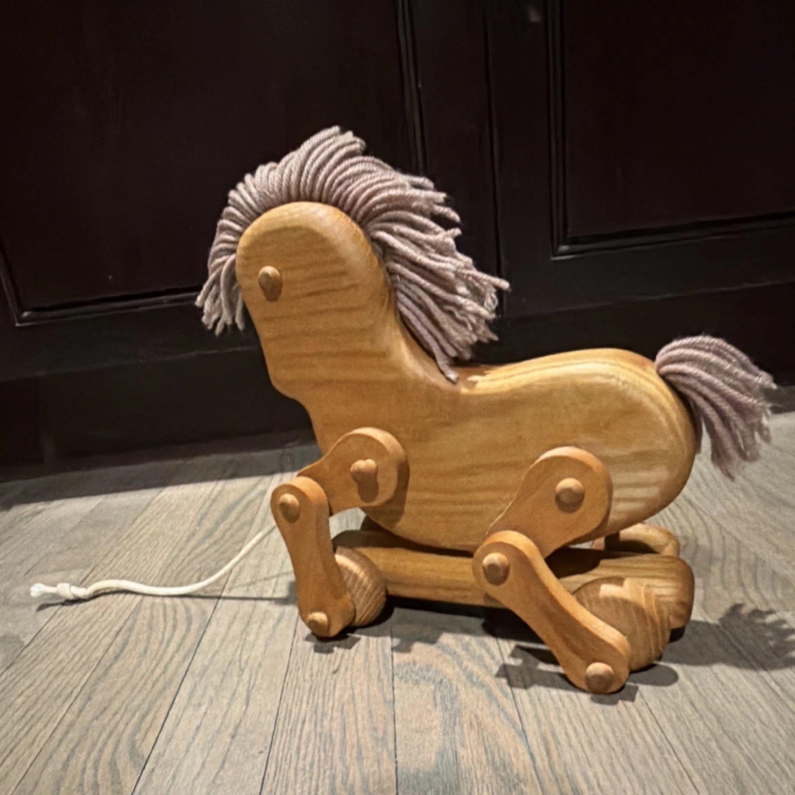 Michaud Toys Vintage Wooden Horse Pull Toy (Kids Ages 3-7) Handcrafted in Canada